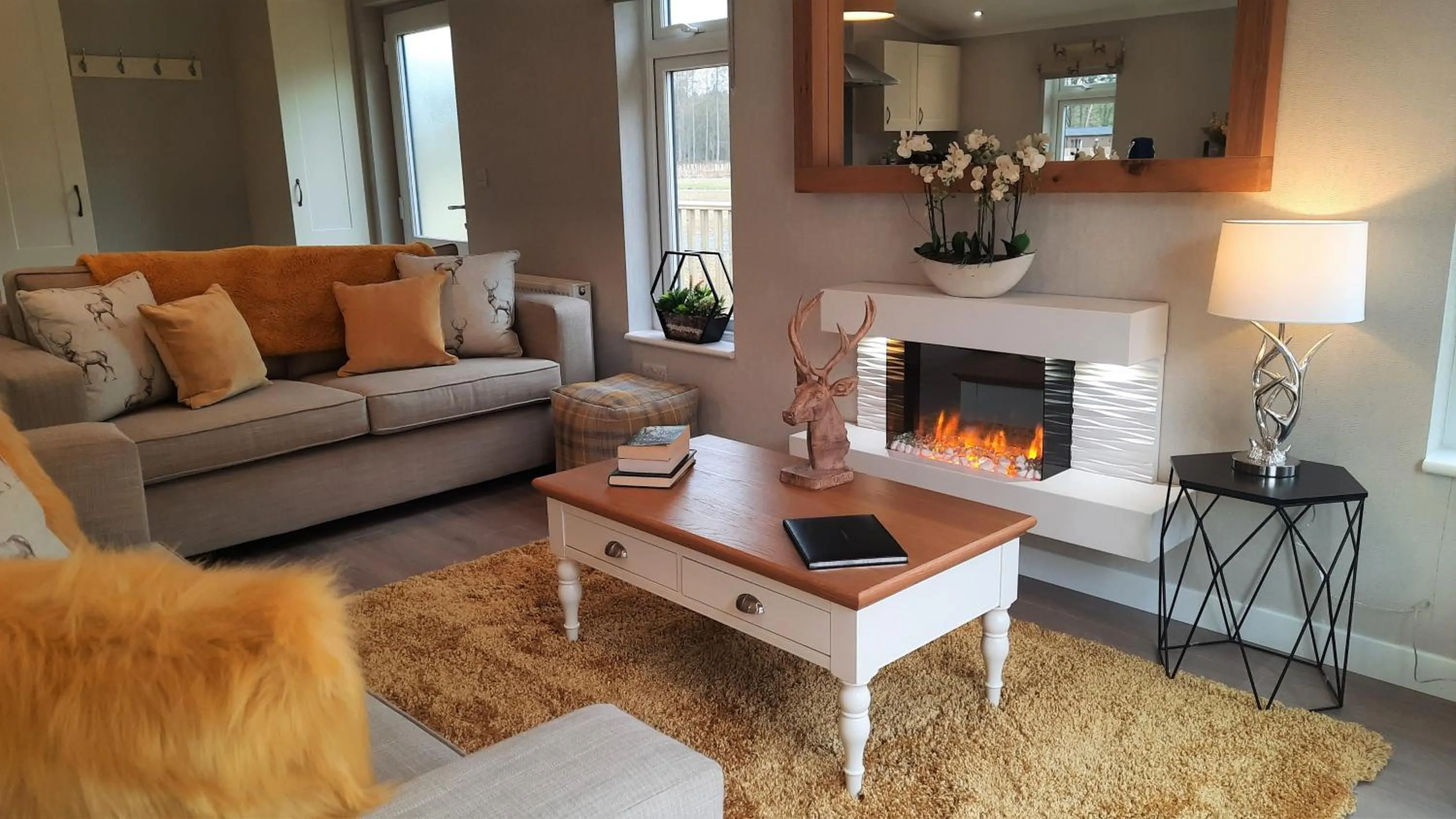 Living room in Hollicarrs - Stag Lodge