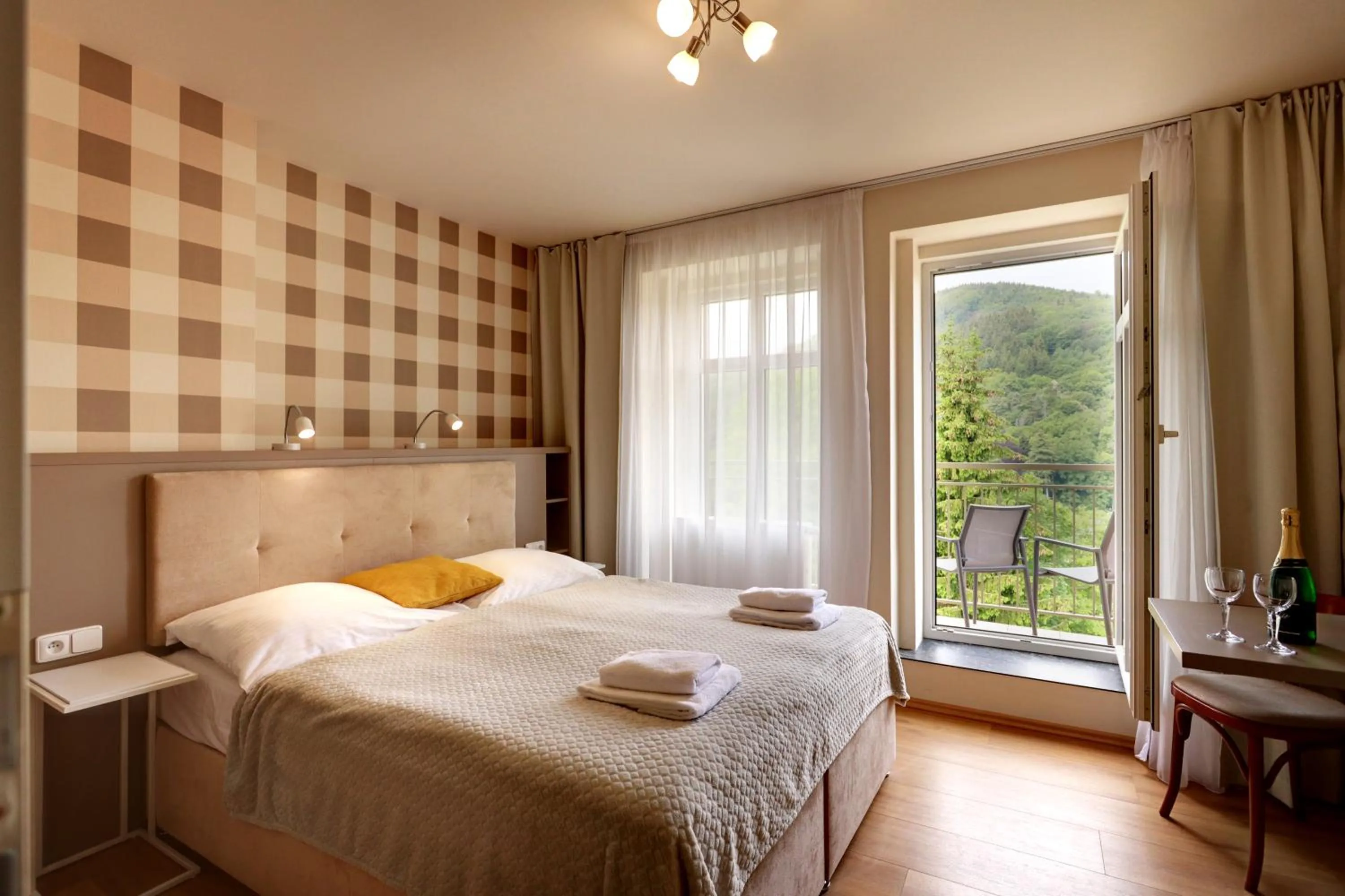 Balcony/Terrace, Bed in APARTMÁNY ADAM