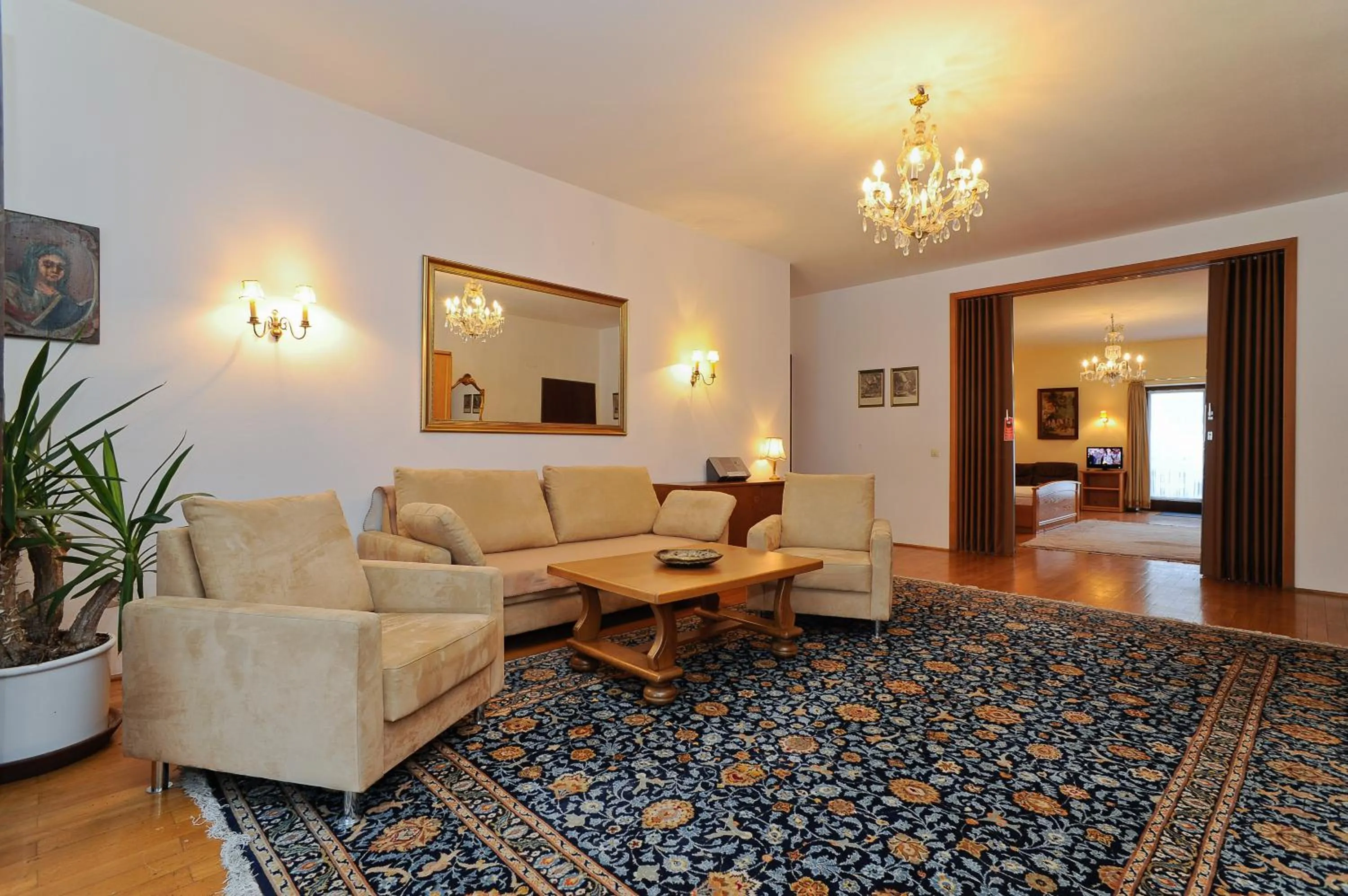 Seating area in Stoll's Hotel Alpina