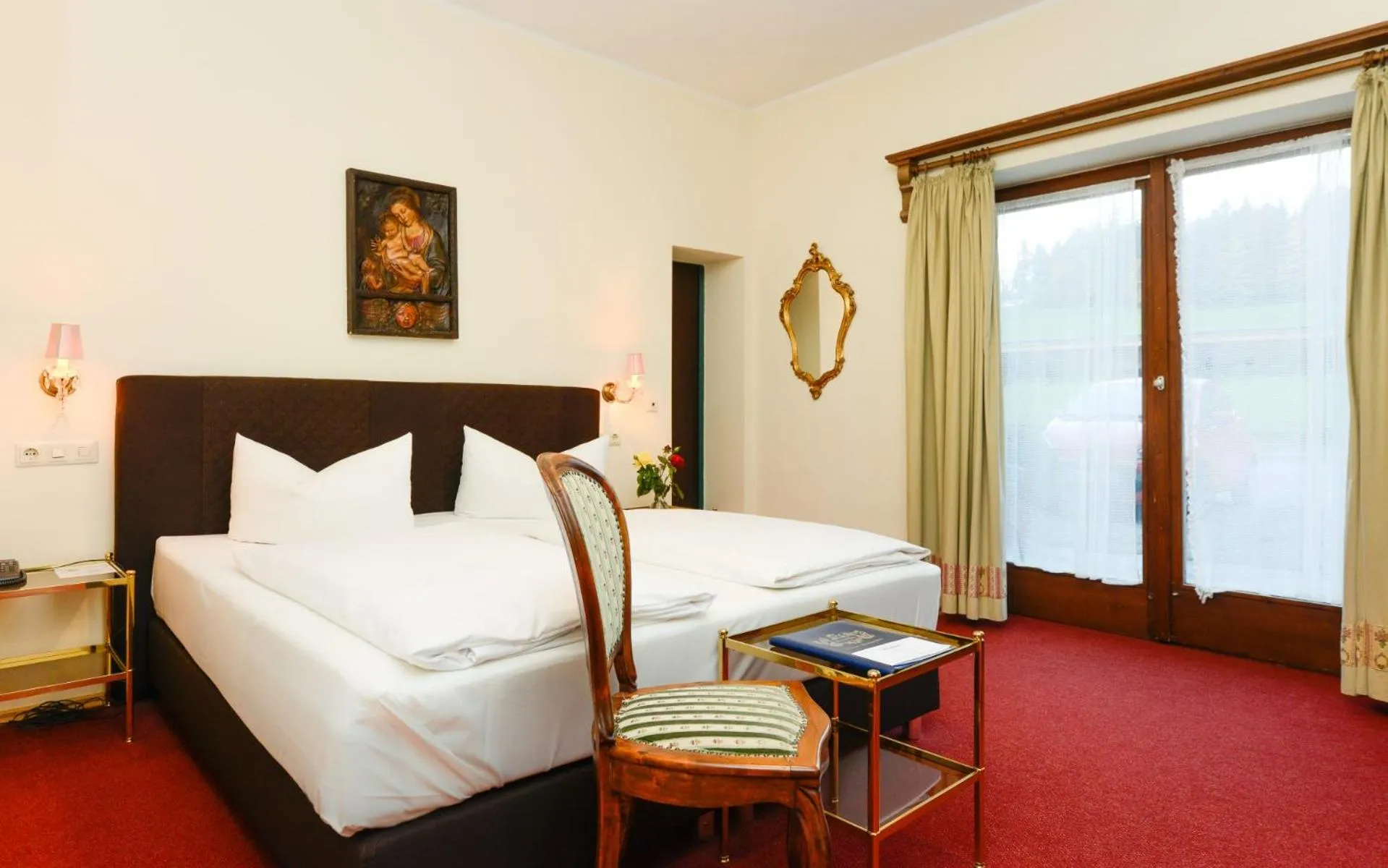 Bed in Stoll's Hotel Alpina