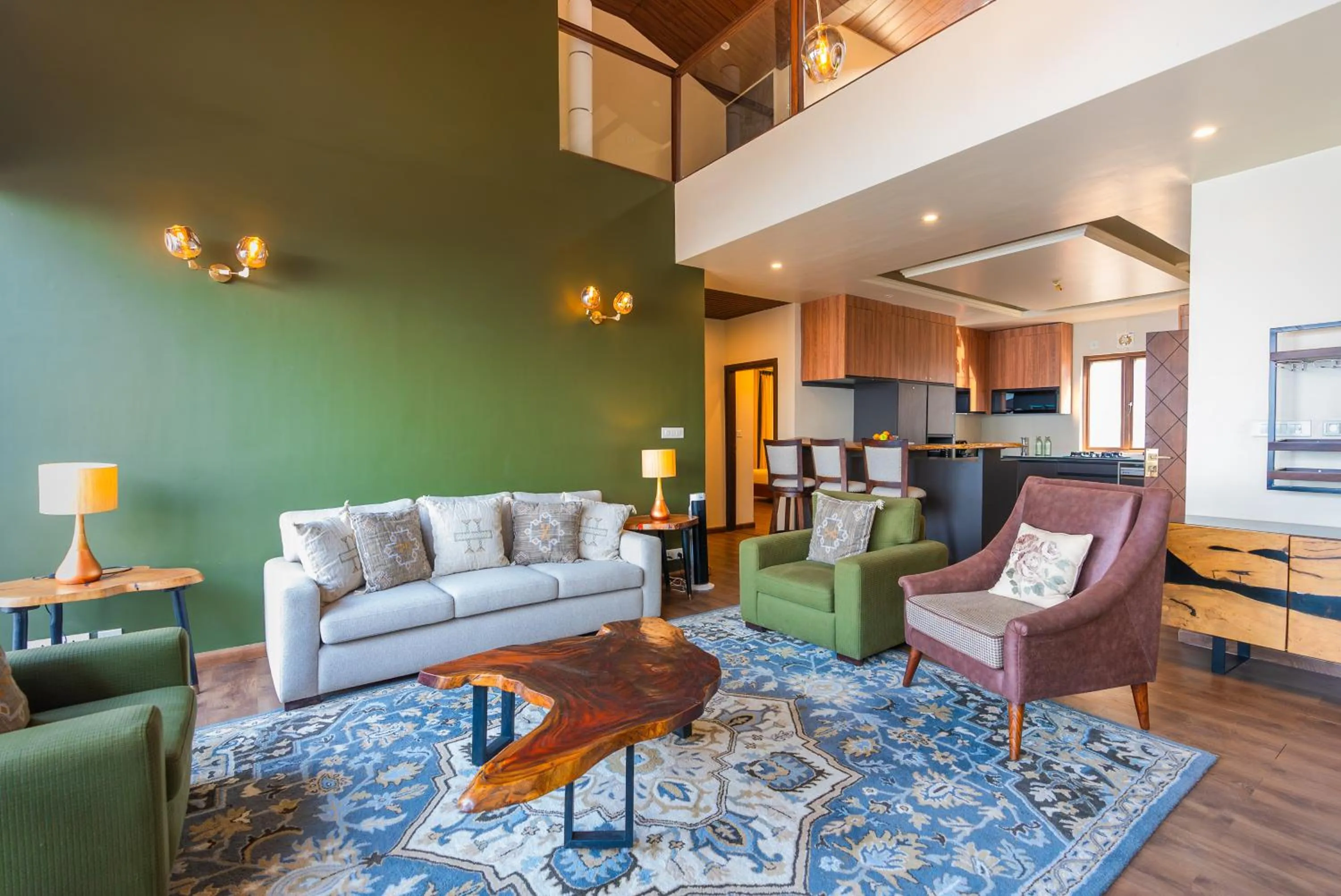 Living room in The Manor Luxury Apartments, Shimla