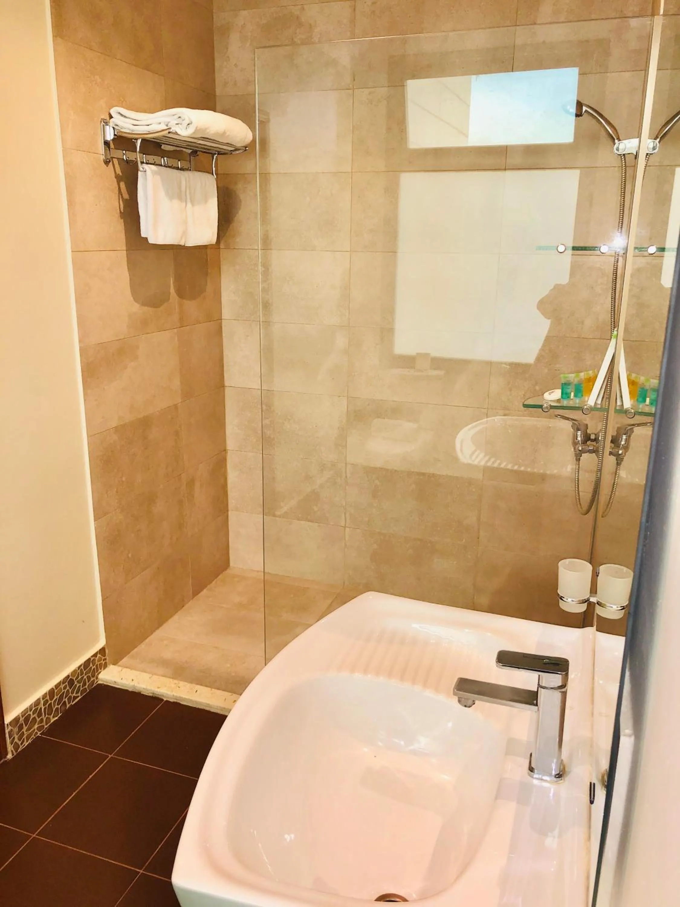 Bathroom in Times Square Suite Hotel