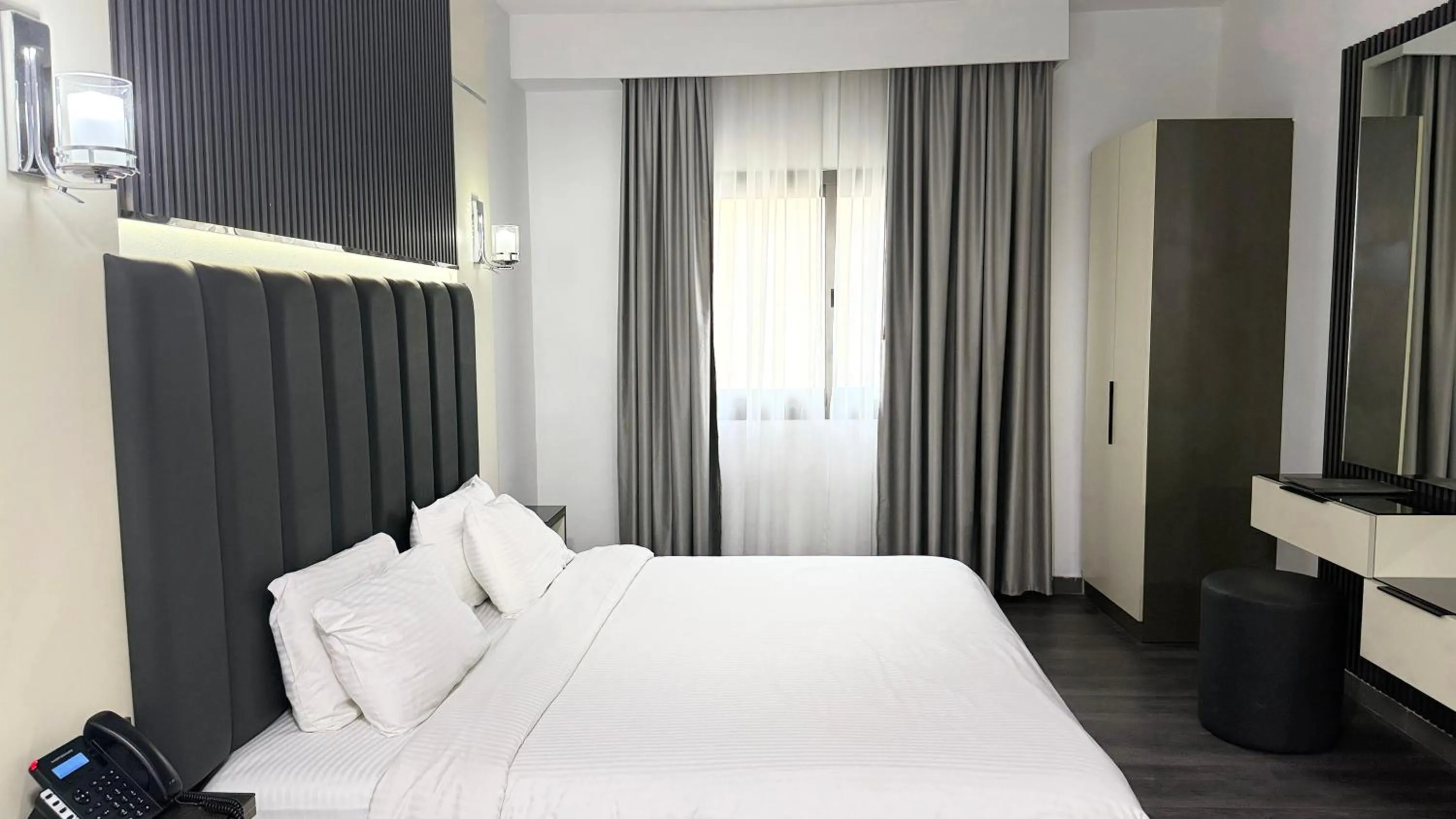 Photo of the whole room, Bed in Palette Sharjah Aparthotel formerly Royal Tulip