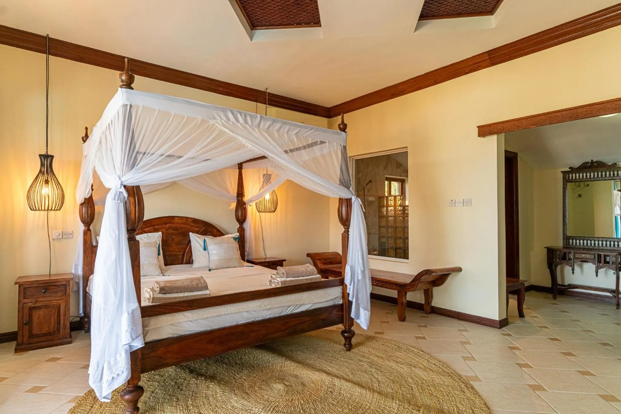 Bed in Marafiki Beach Hotel & SPA