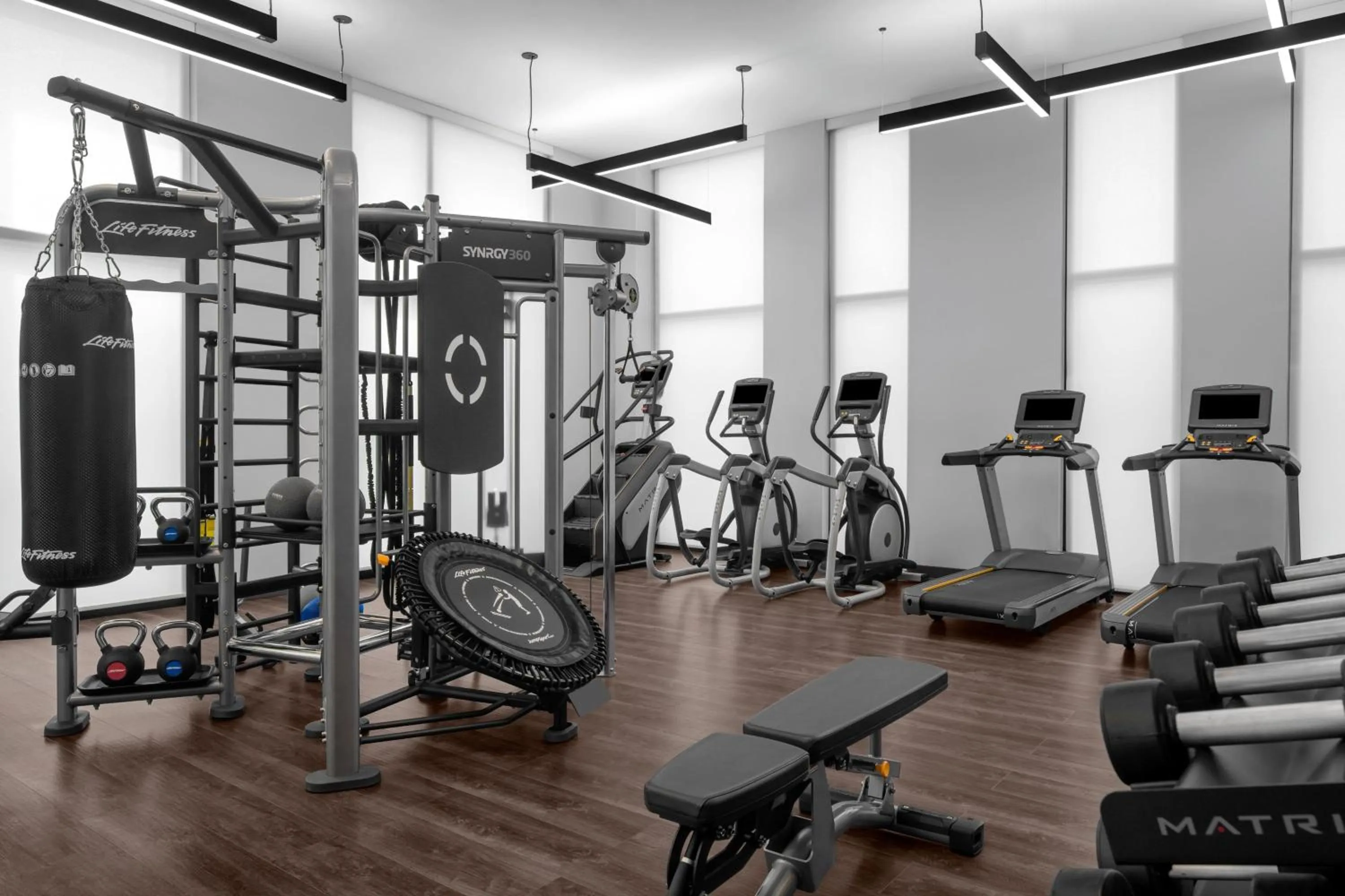 Fitness centre/facilities in AC Hotel by Marriott Miami Dadeland