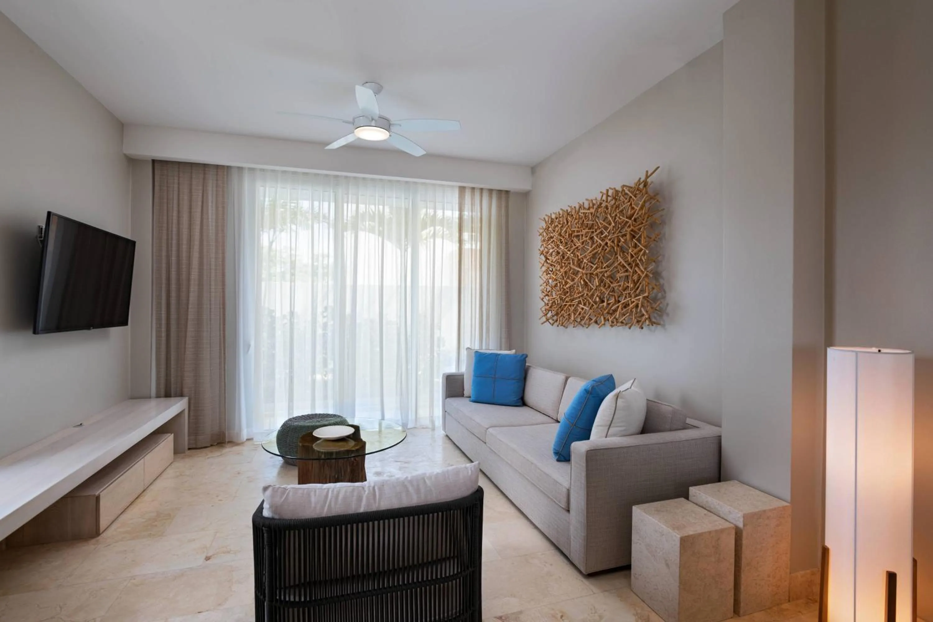 Living room in Alaia Belize, Autograph Collection