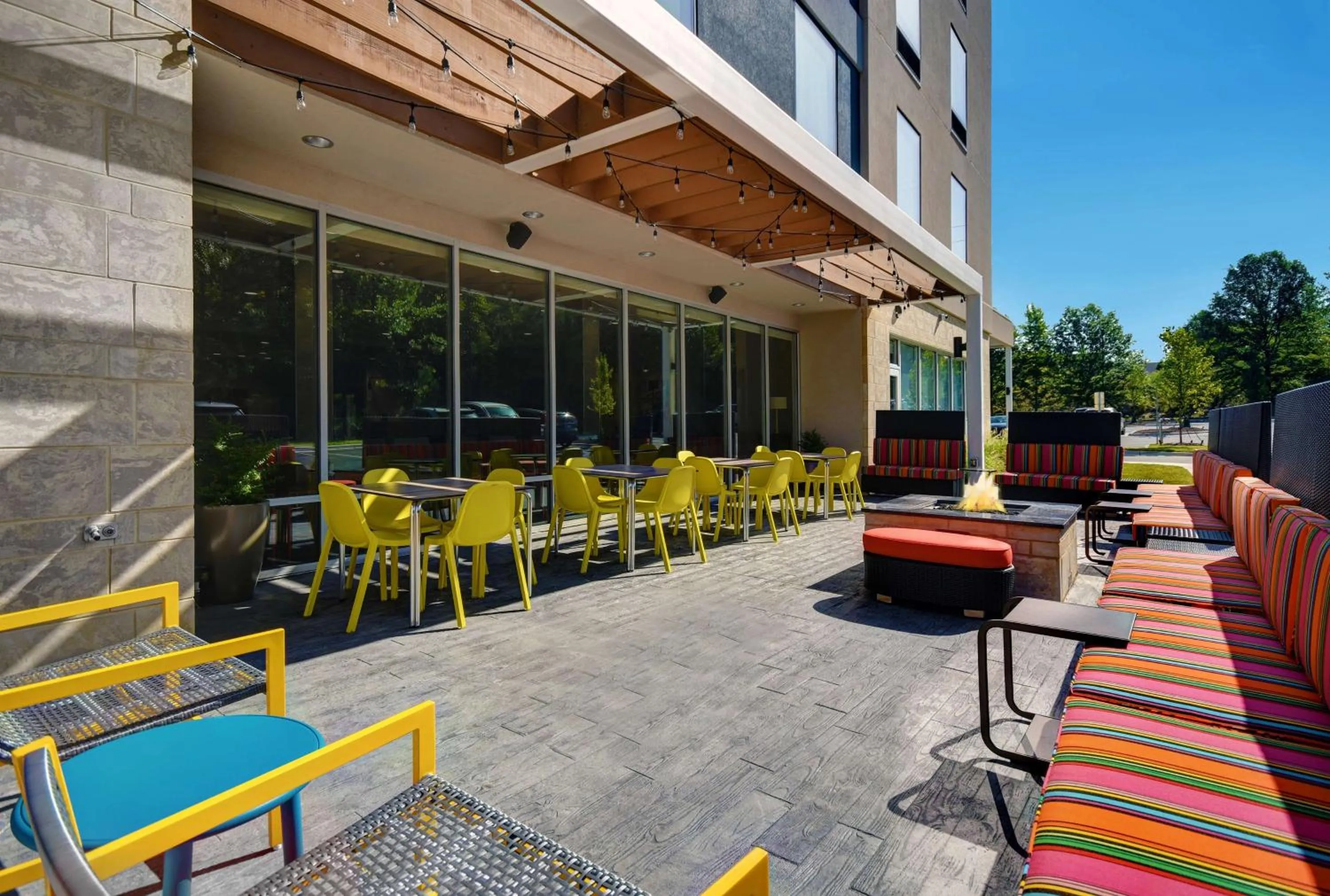 Patio in Home2 Suites By Hilton Raleigh North I-540