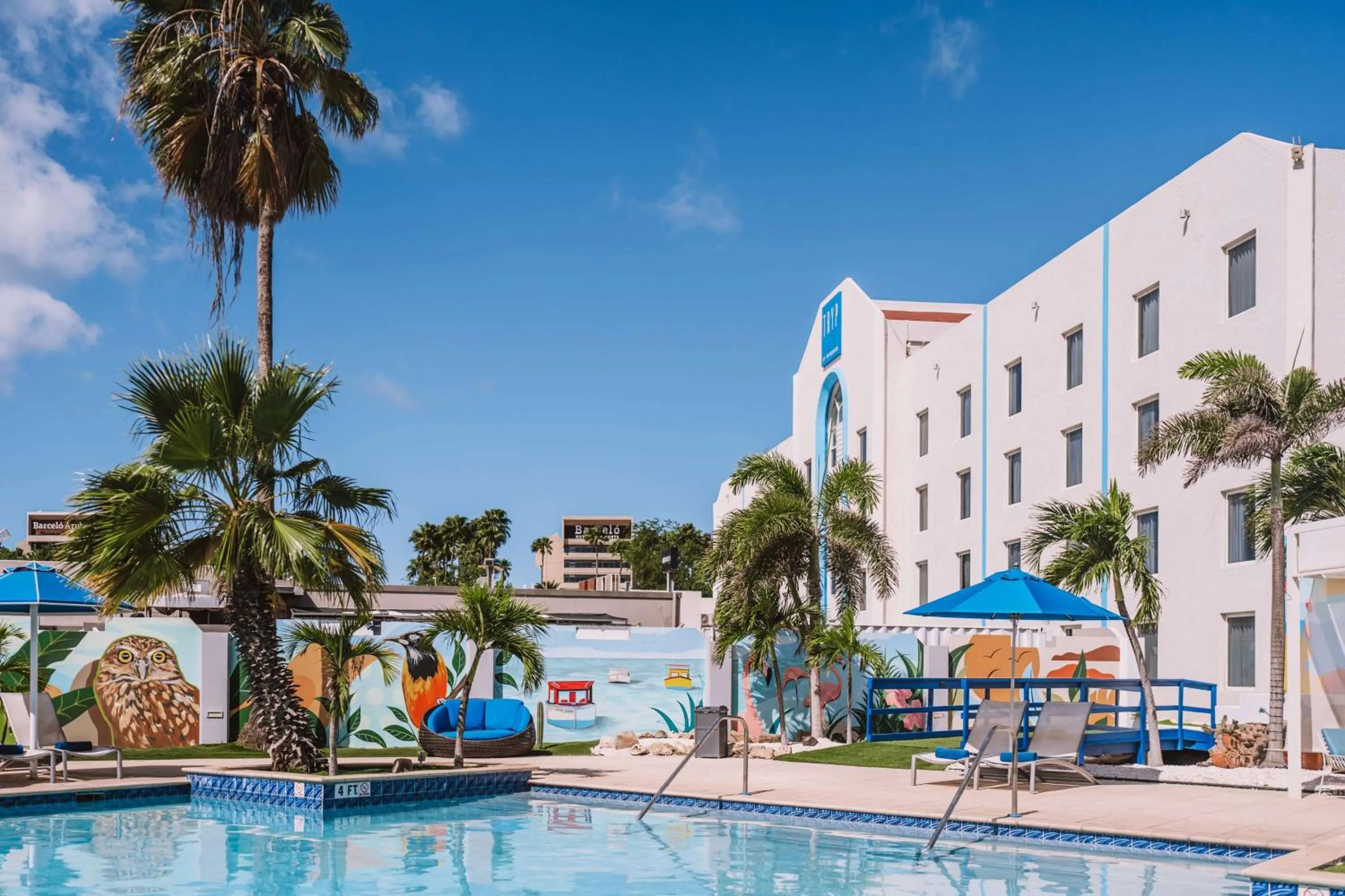 Pool view in TRYP by Wyndham Aruba