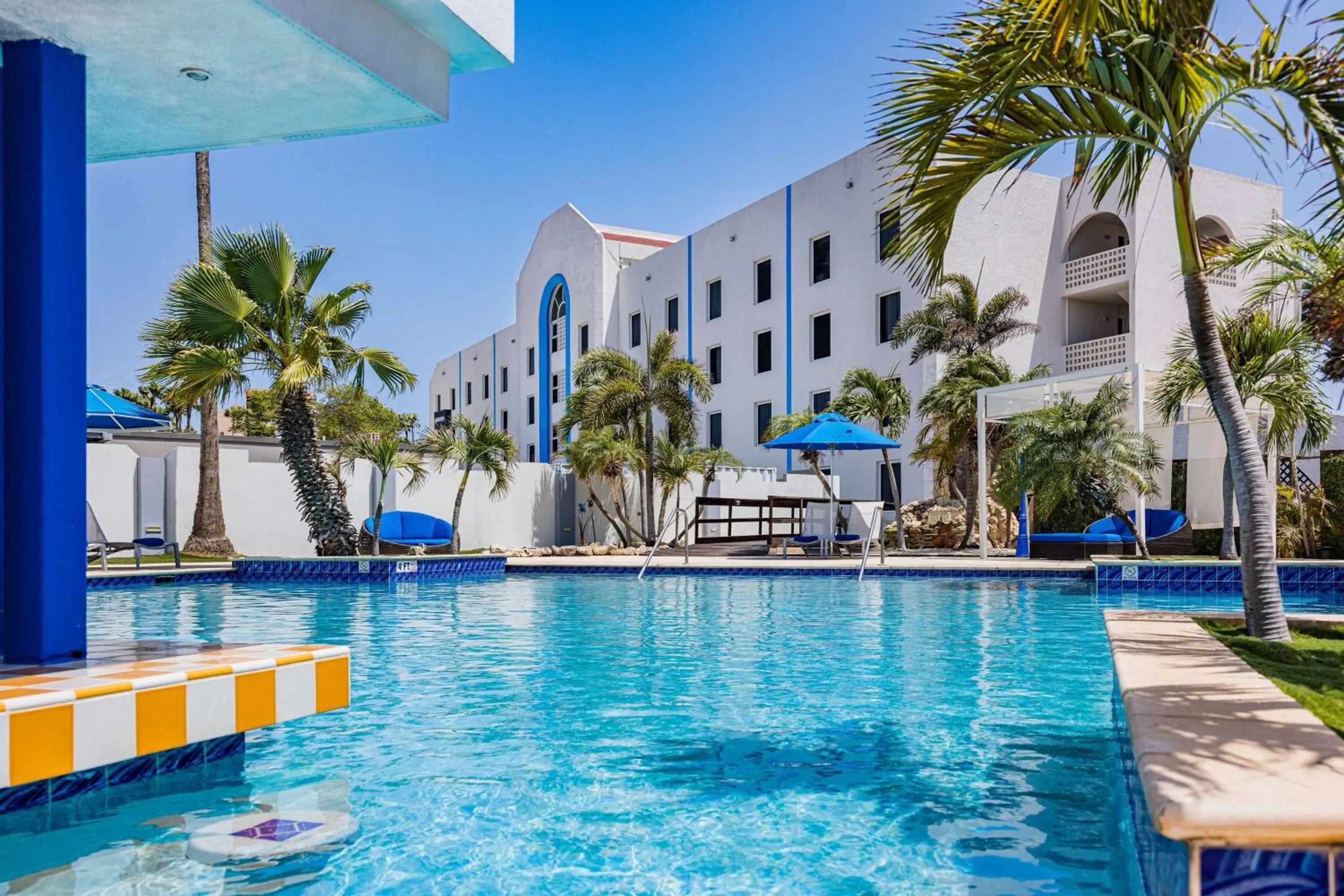 Pool view in TRYP by Wyndham Aruba