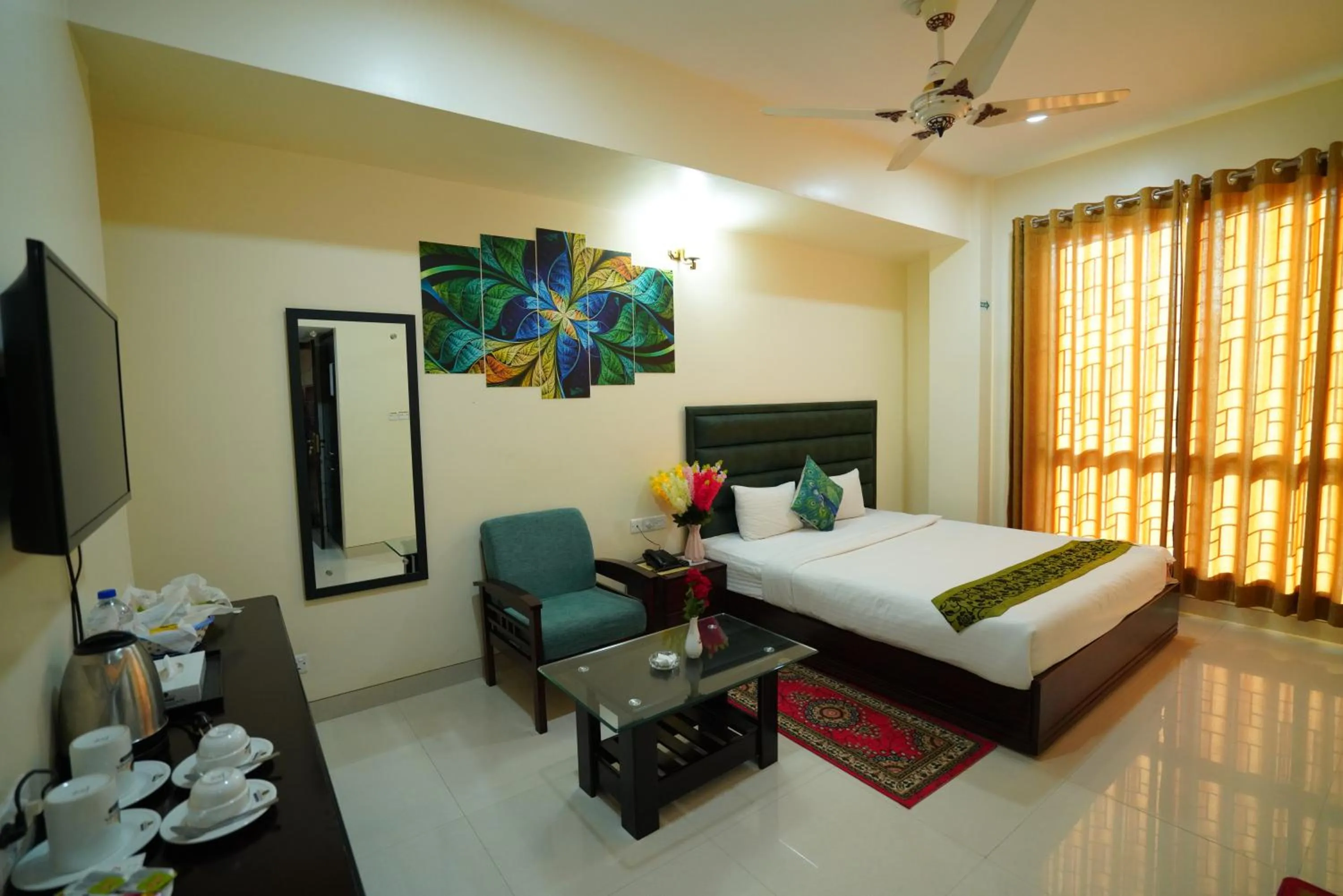 Bed in Grand Mostafa Hotel Ababil