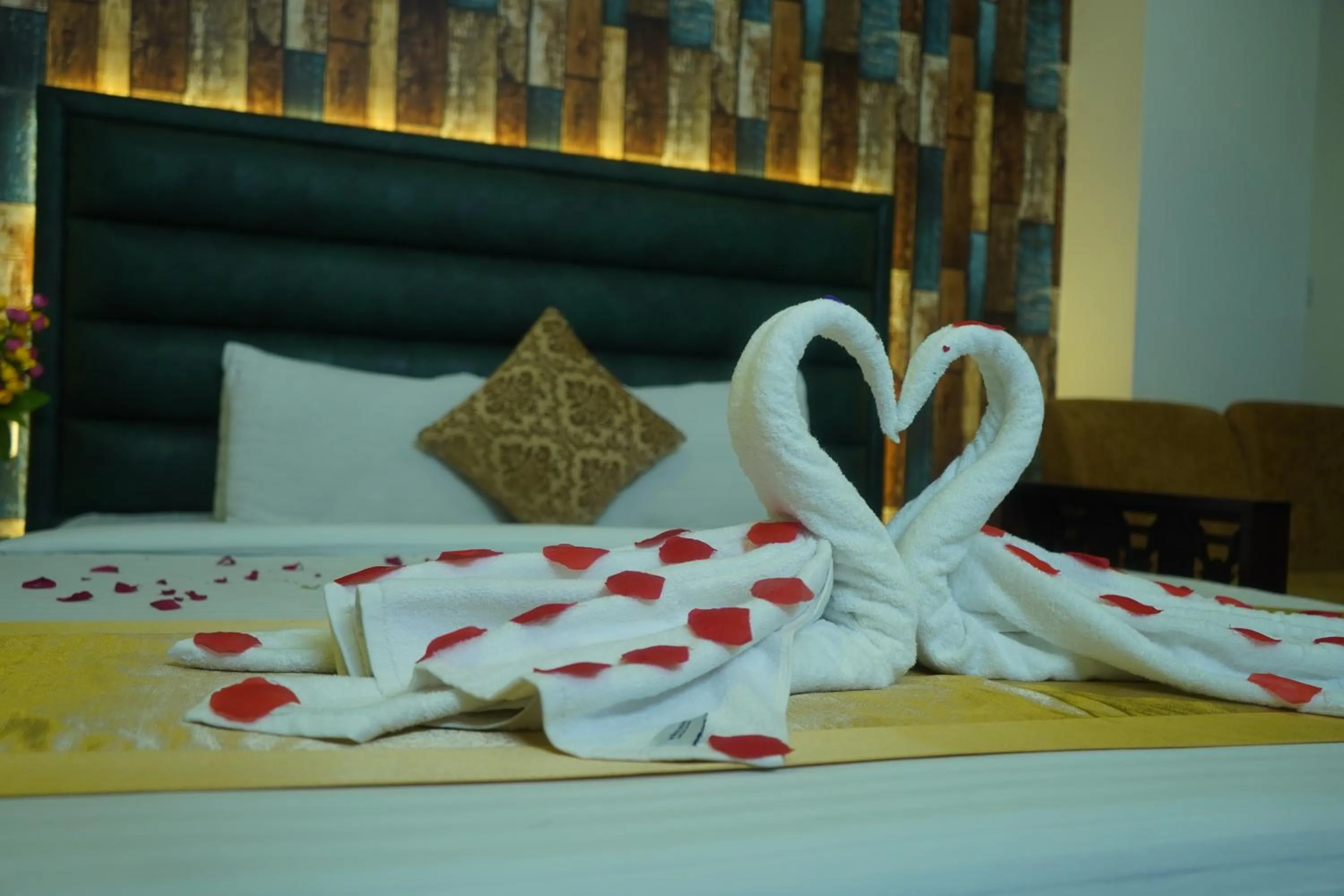 Bed in Grand Mostafa Hotel Ababil