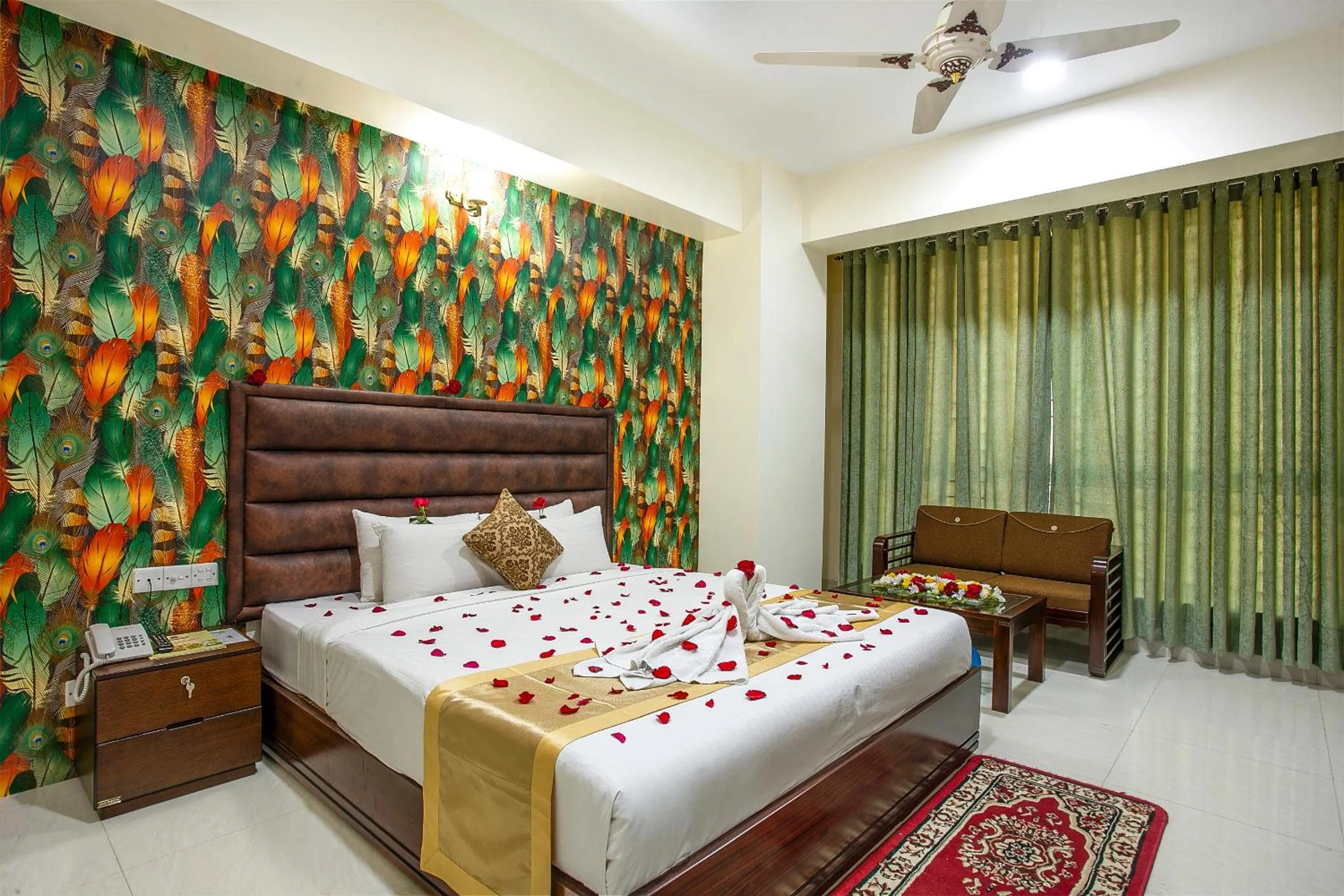 Bed in Grand Mostafa Hotel Ababil