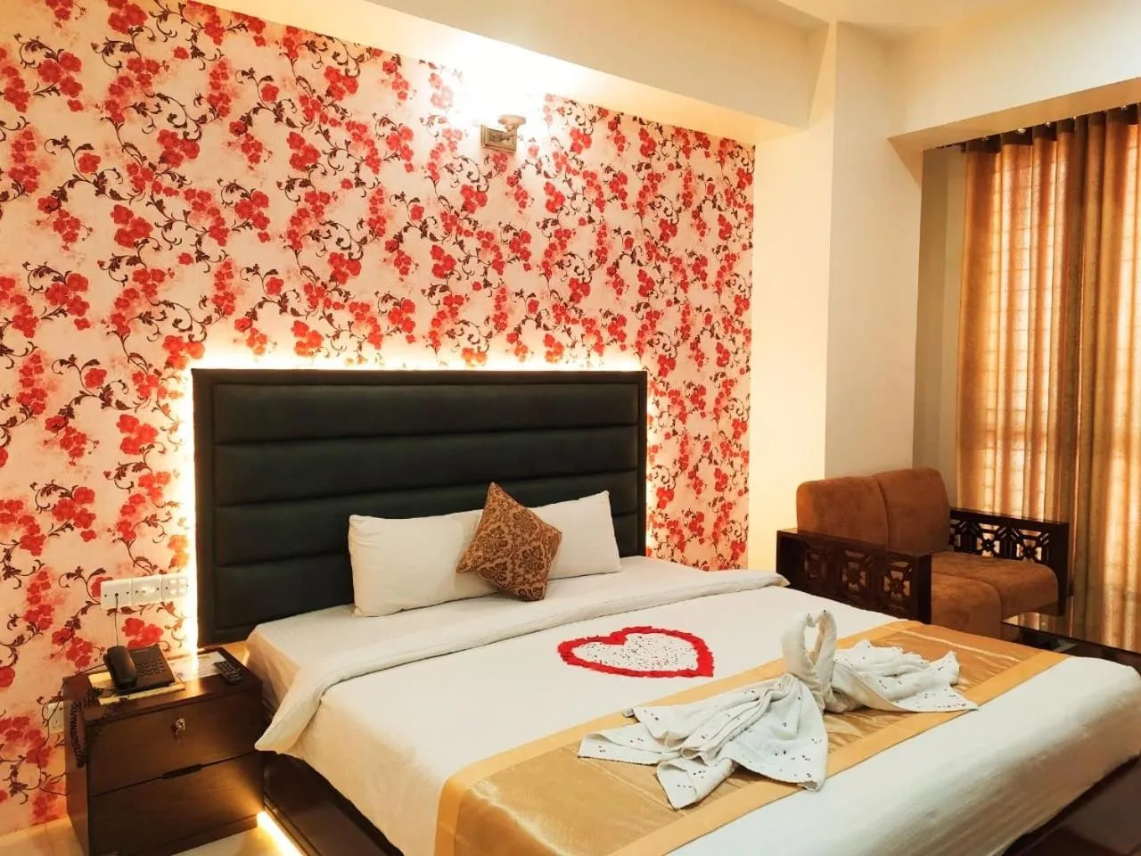 Bed in Grand Mostafa Hotel Ababil