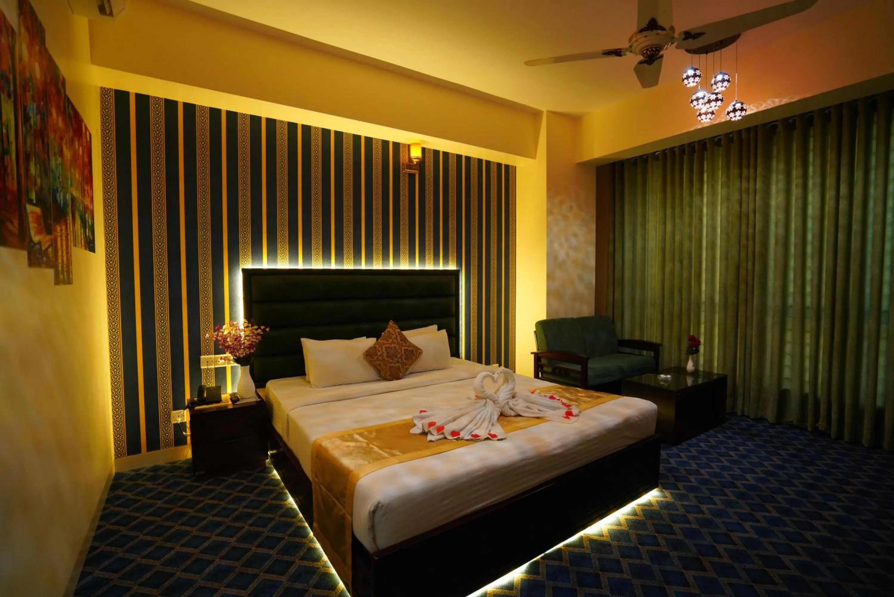 Bed in Grand Mostafa Hotel Ababil