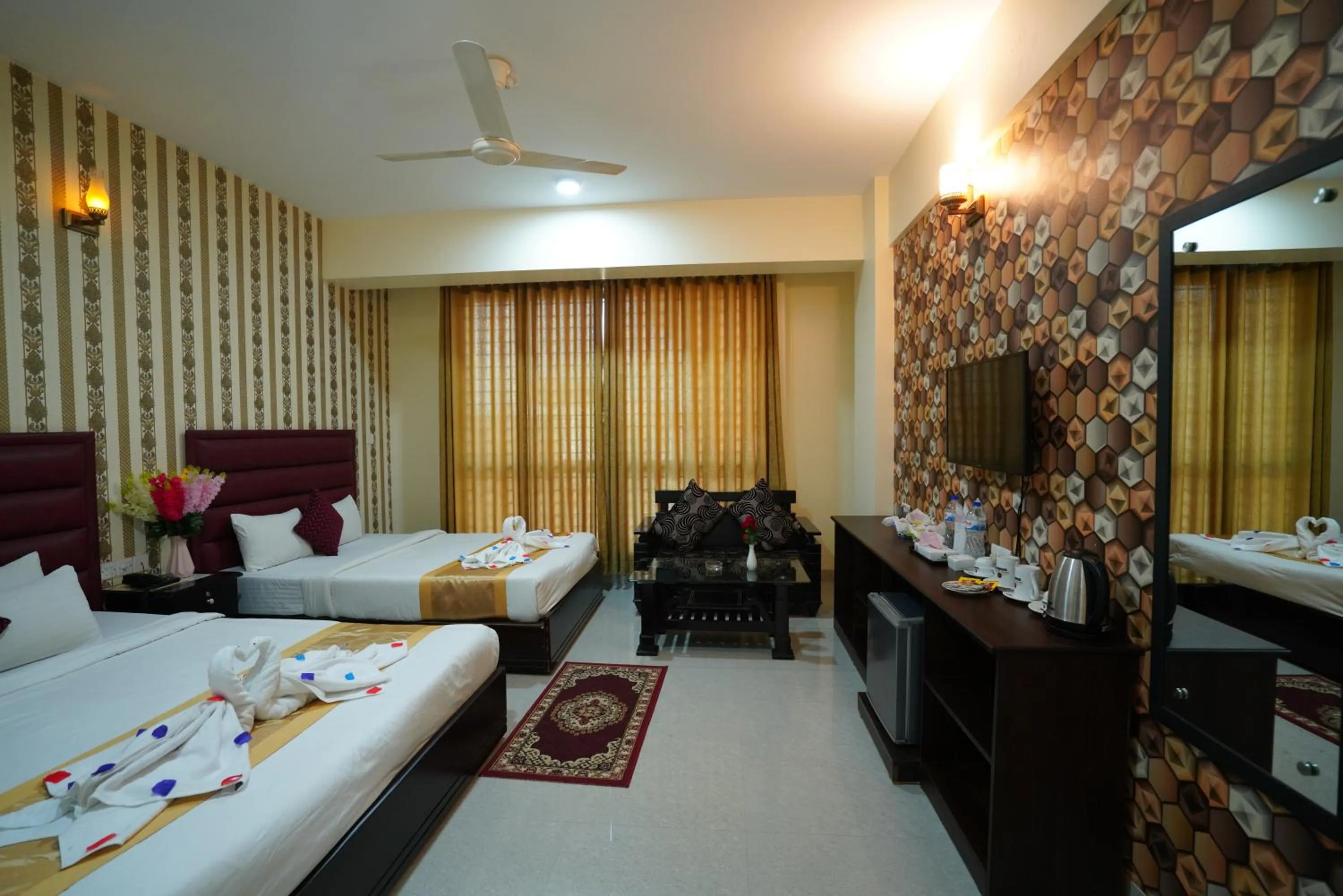 Bed in Grand Mostafa Hotel Ababil