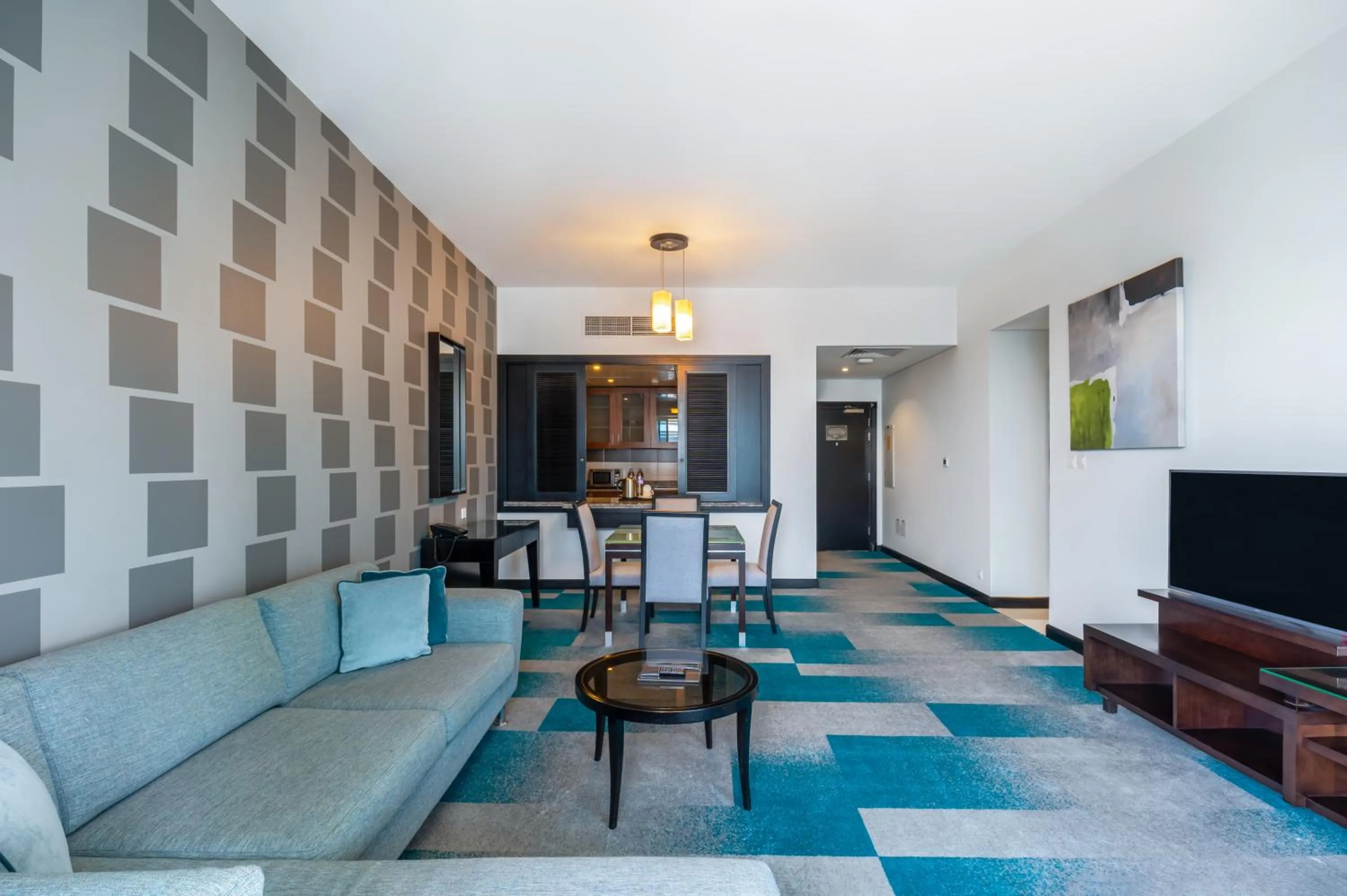Living room in Flora Creek Deluxe Hotel Apartments, Dubai