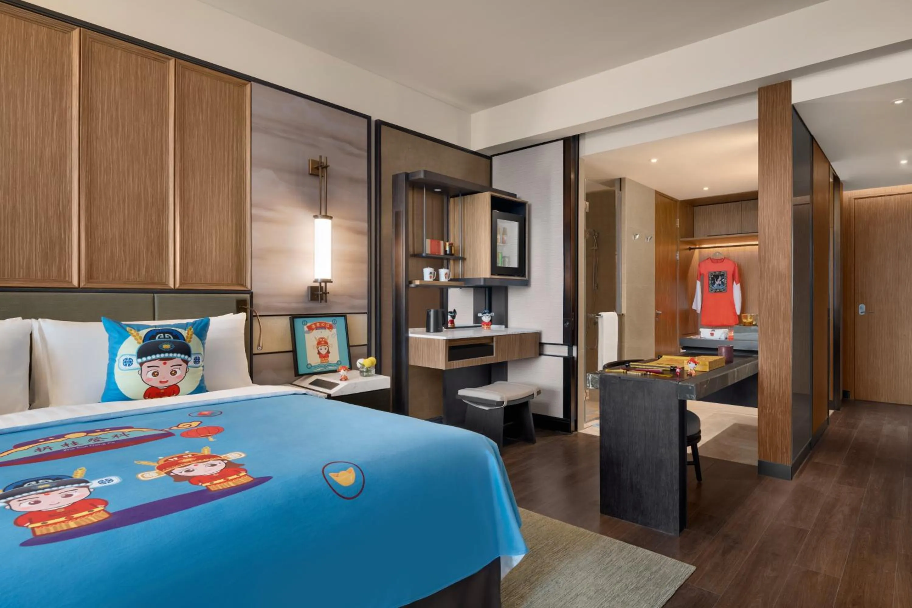 Photo of the whole room, Bed in Shangri-La Putian Onsen Resort Hotel