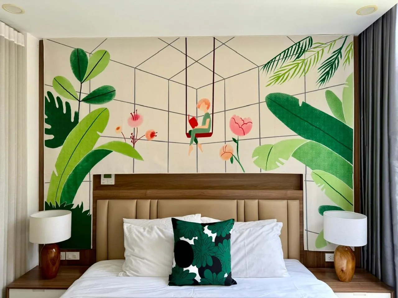 Bed in LIVIE Hanoi Ham Long