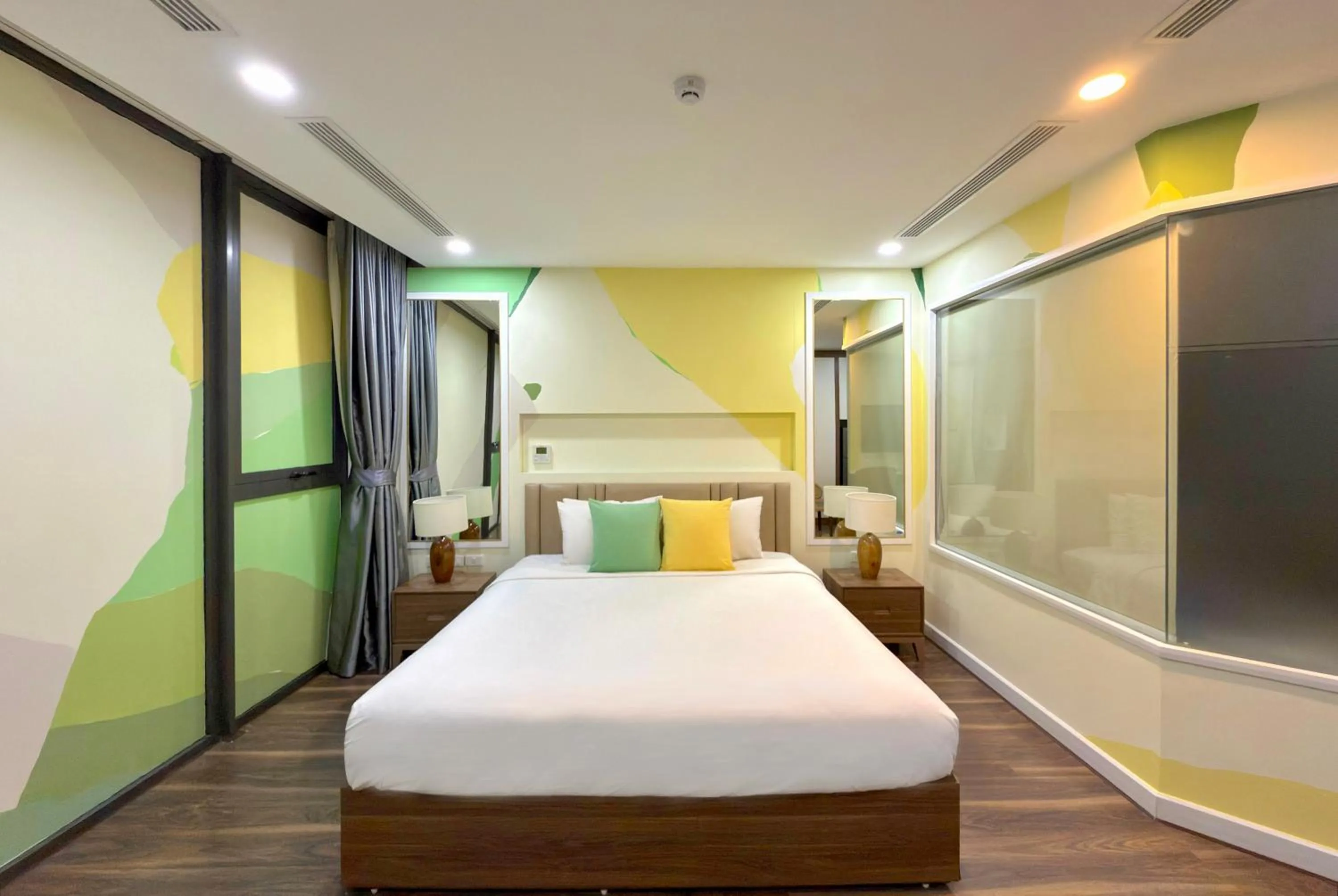 Bed in LIVIE Hanoi Ham Long