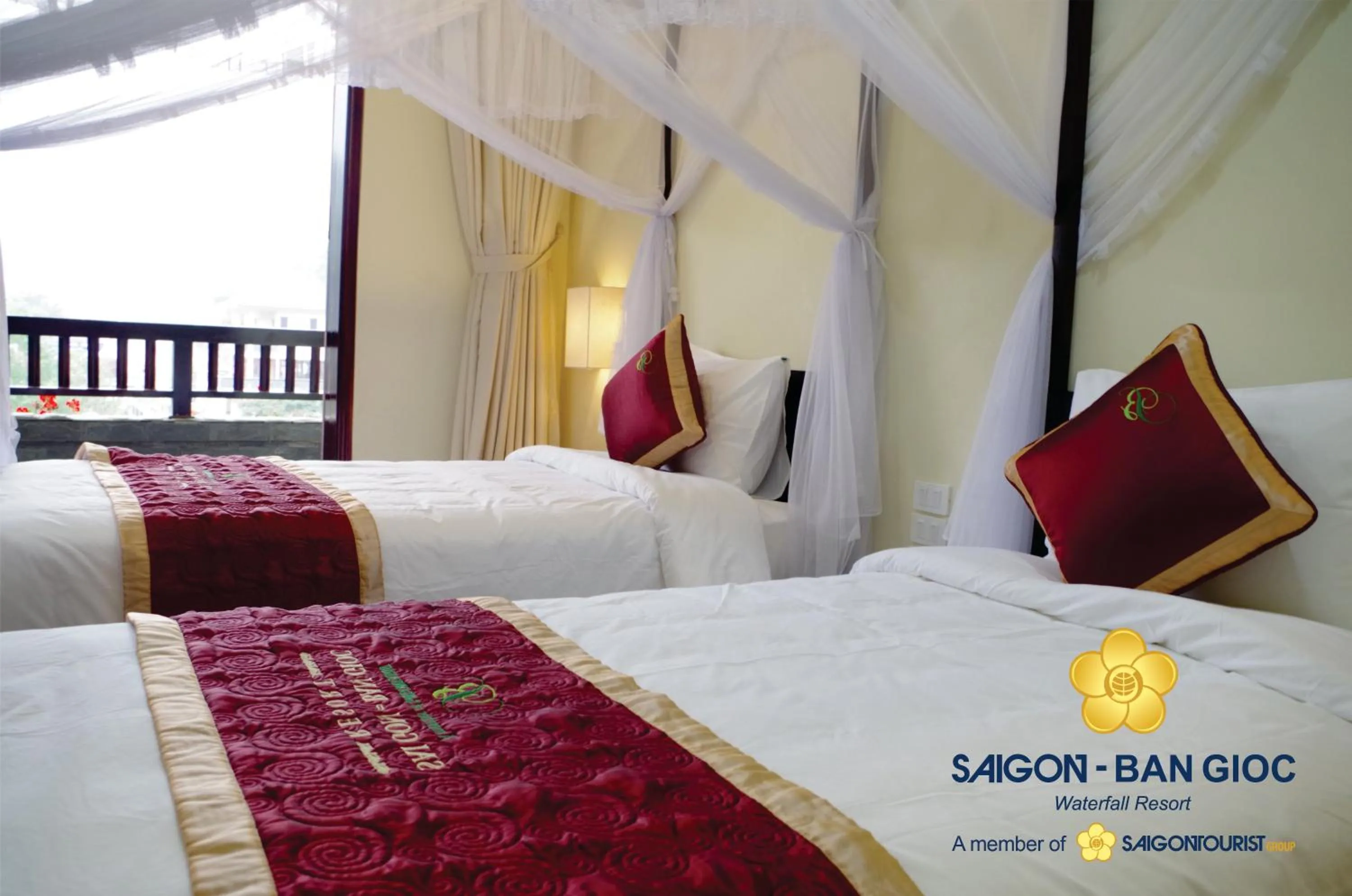 Bedroom, Bed in Sài Gòn - Bản Giốc Resort