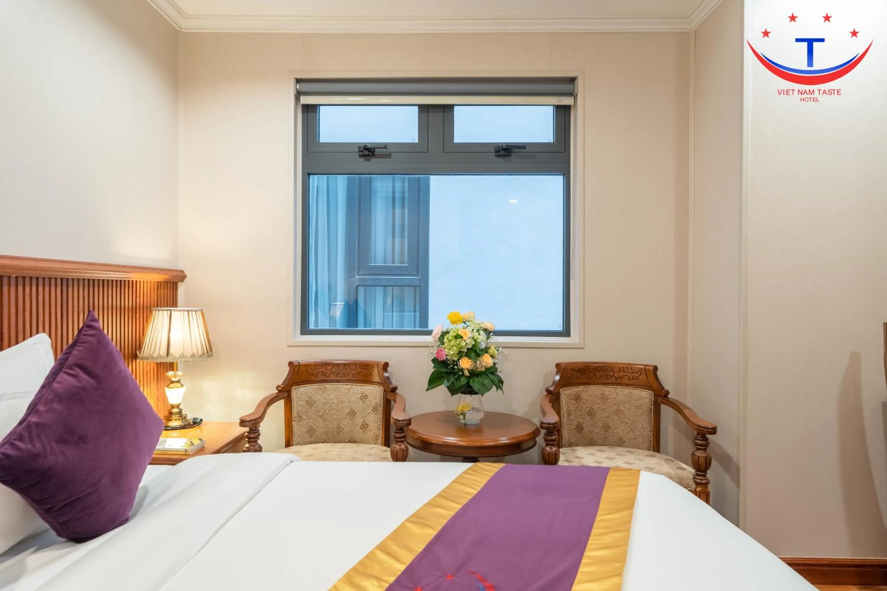 Bedroom, Bed in Vietnam Taste Hotel Quy Nhon - Beachfront
