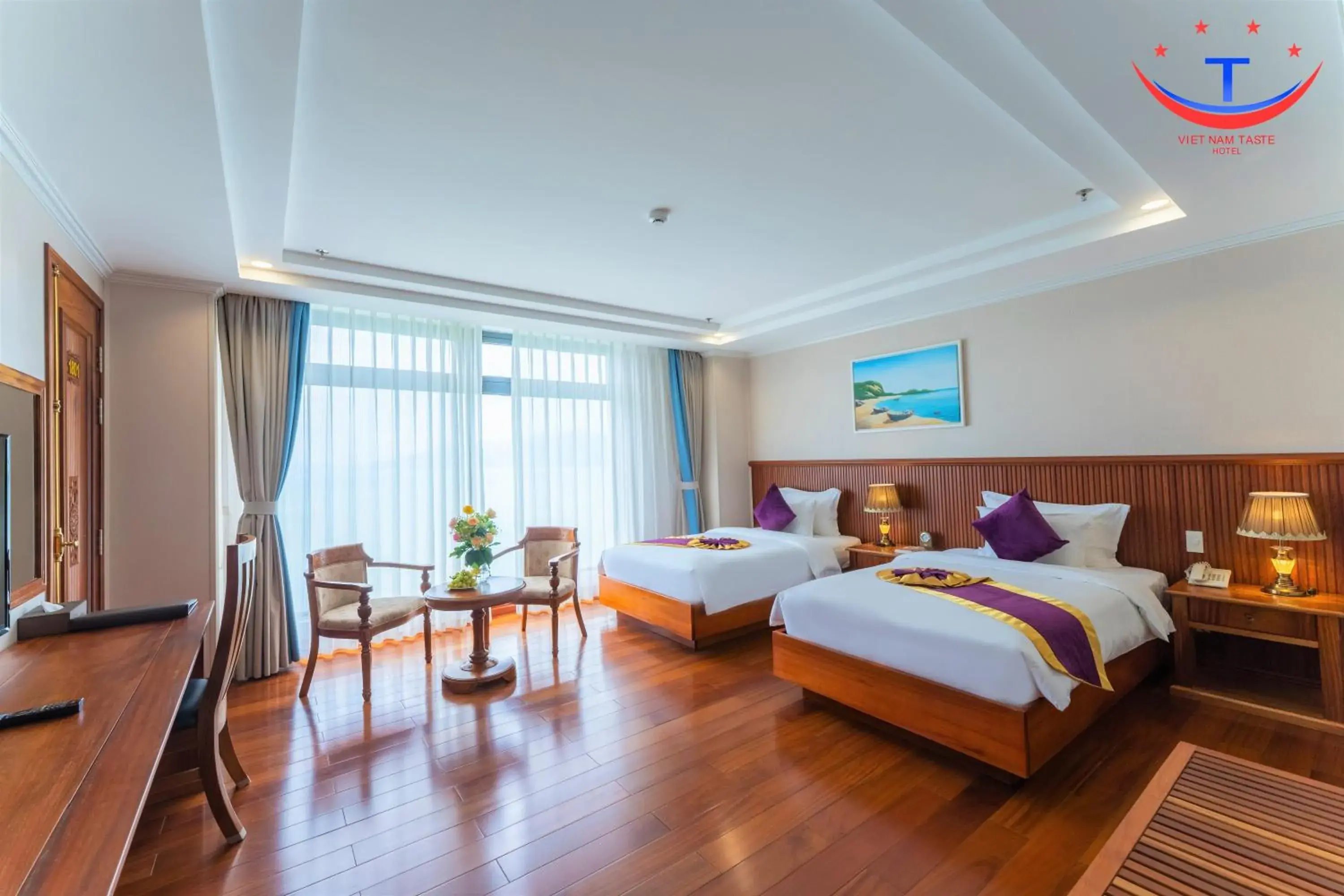 Luxury Twin Room with Ocean View in Vietnam Taste Hotel Quy Nhon - Beachfront Luxury Twin Room with Ocean View in Vietnam Taste Hotel Quy Nhon - Beachfront