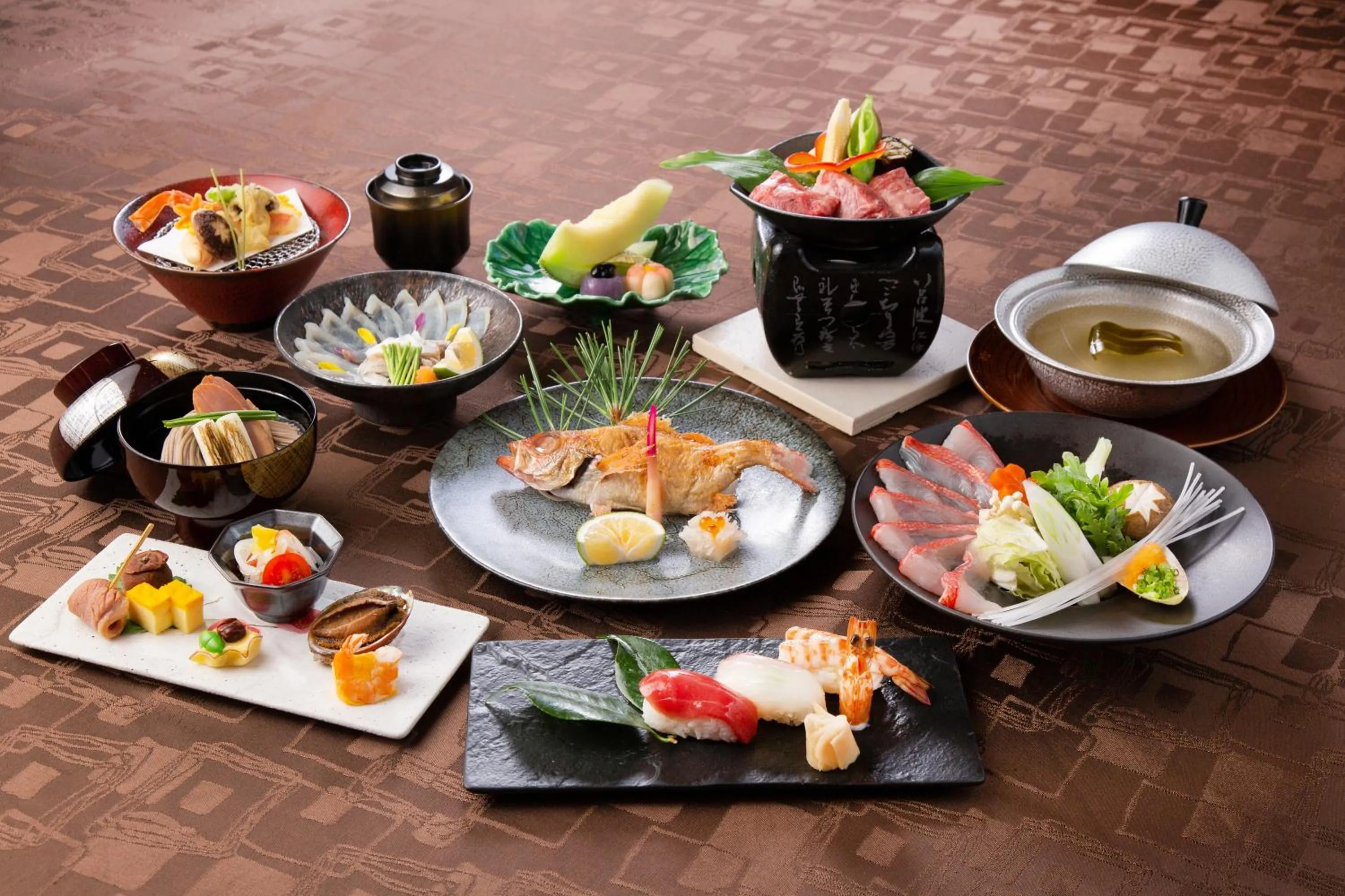 Food in Suisui Garden Ryokan (in the Art Hotel Kokura New Tagawa)