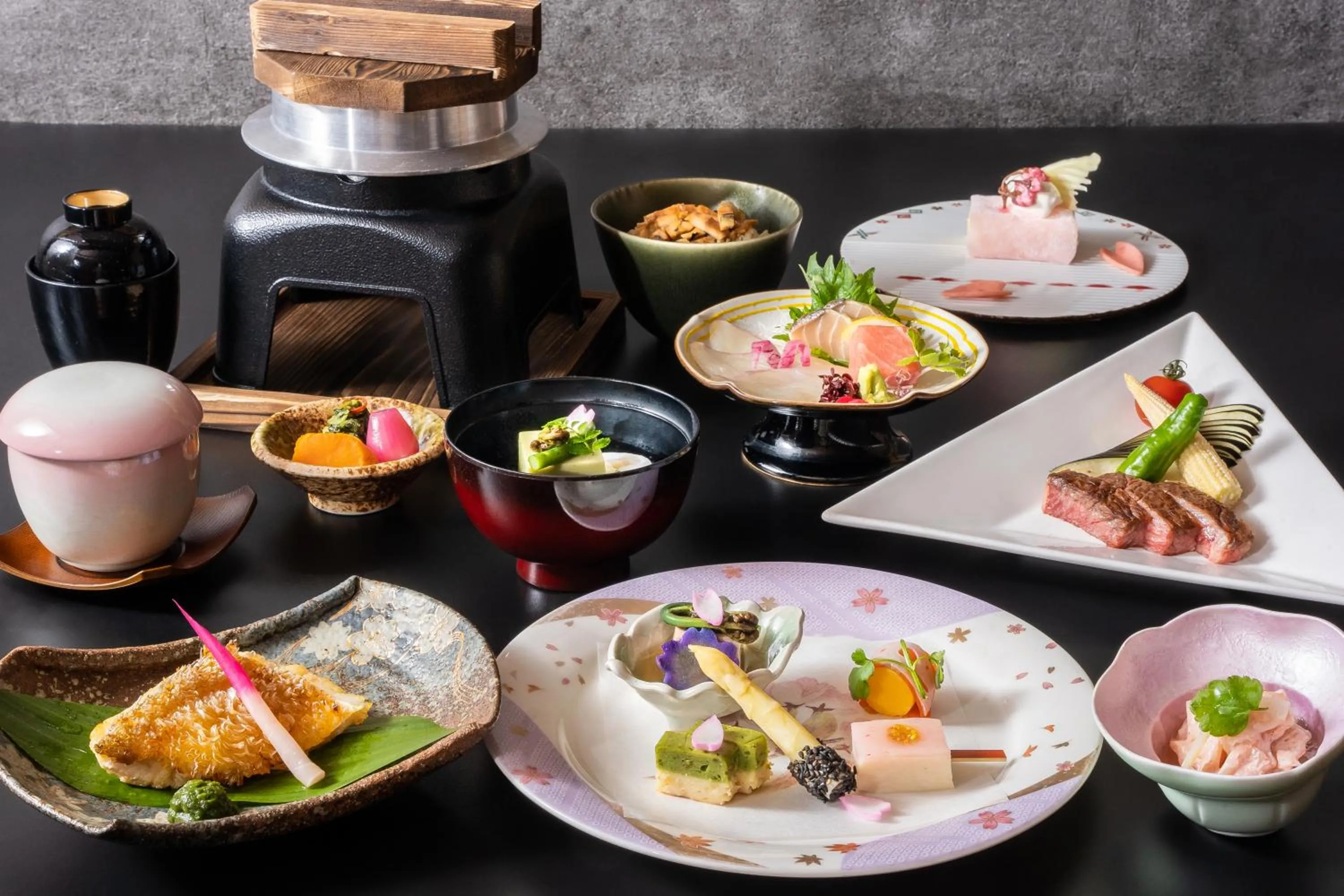 Food in Suisui Garden Ryokan (in the Art Hotel Kokura New Tagawa)