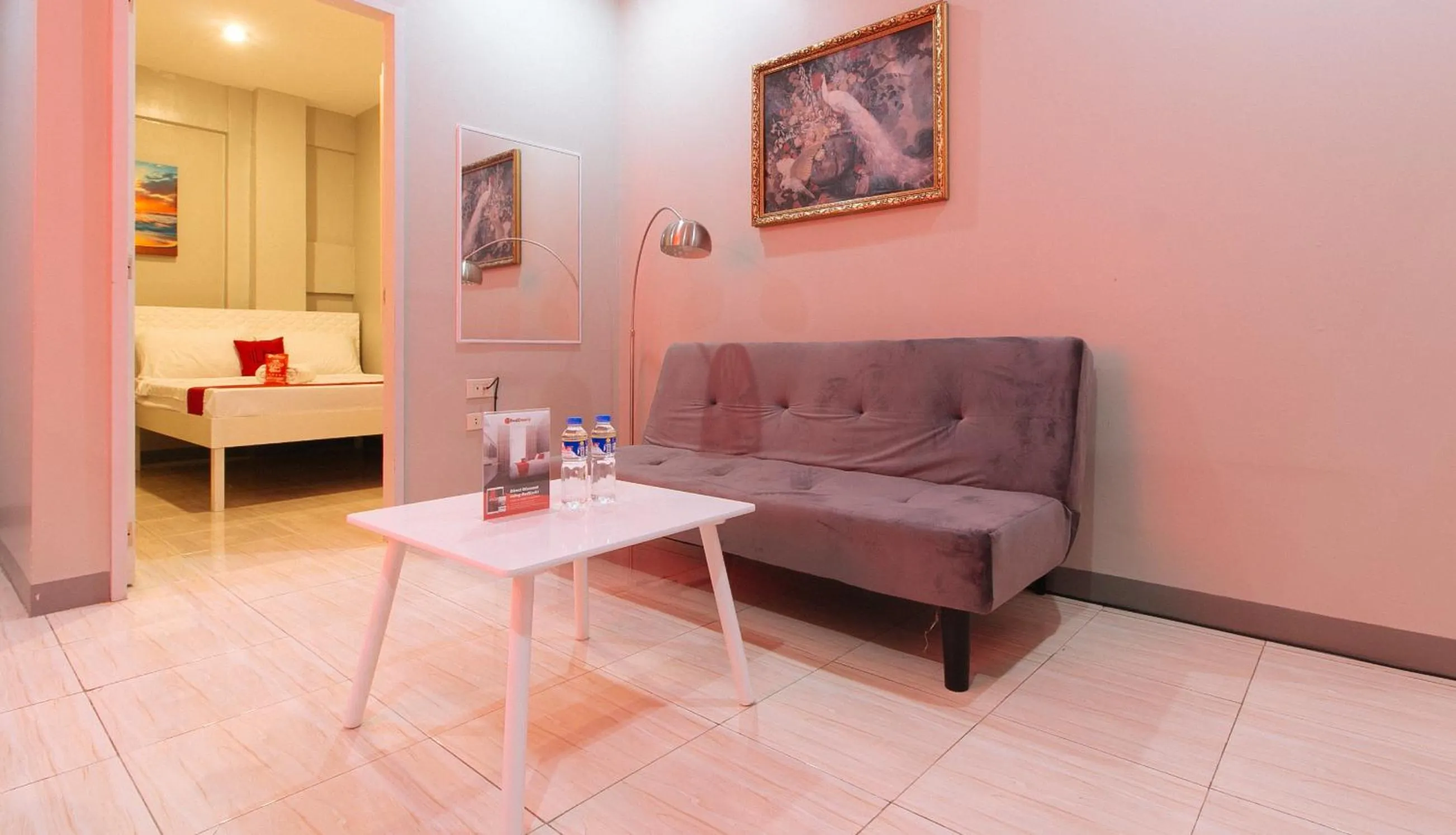 Living room, Bed in RedDoorz near Christ the King Medical Center