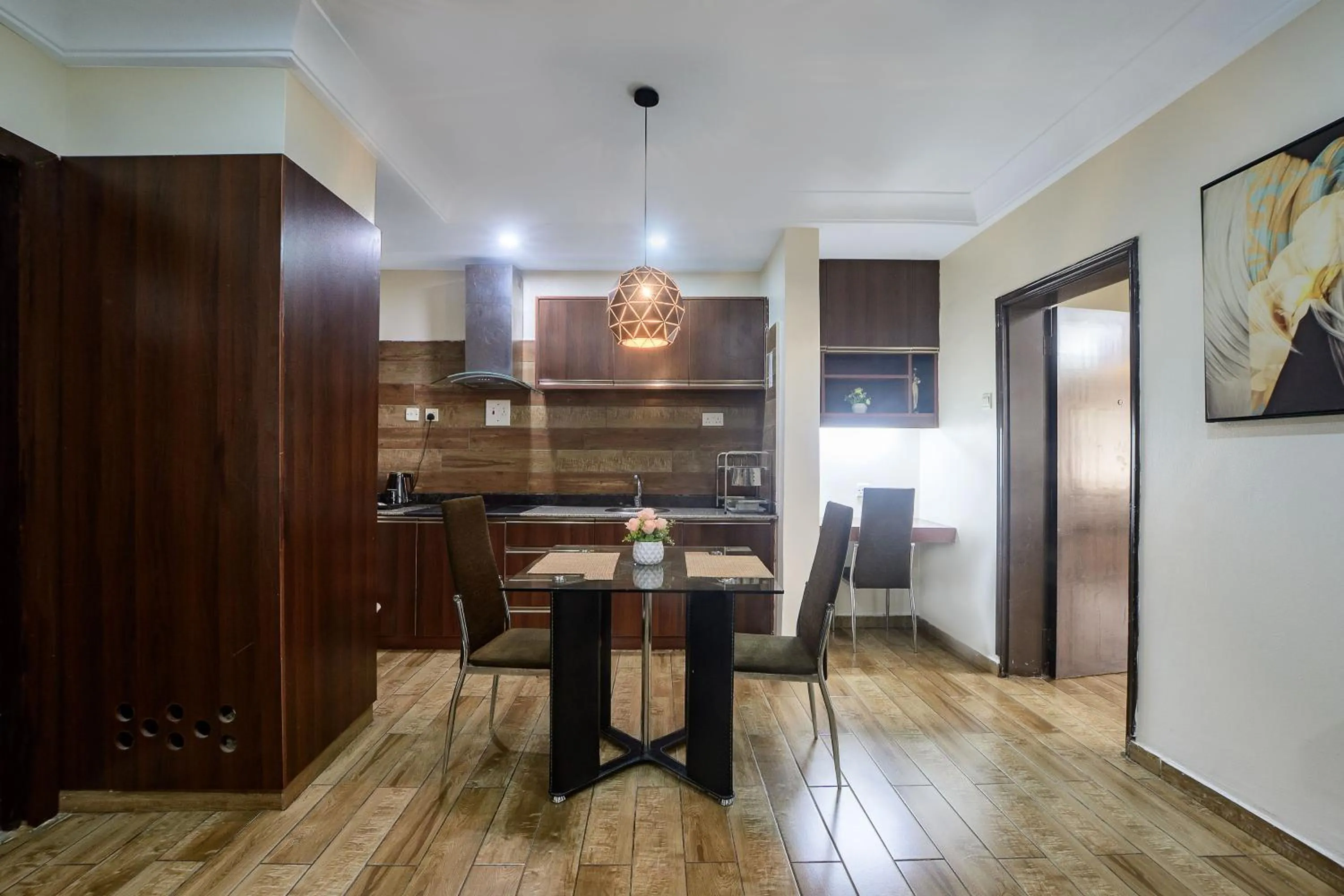 Kitchen or kitchenette in Anabel Apartment and Suites, Abuja