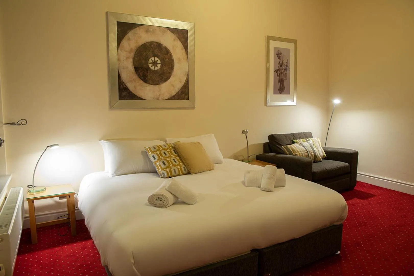 Bed in The Knighton Hotel