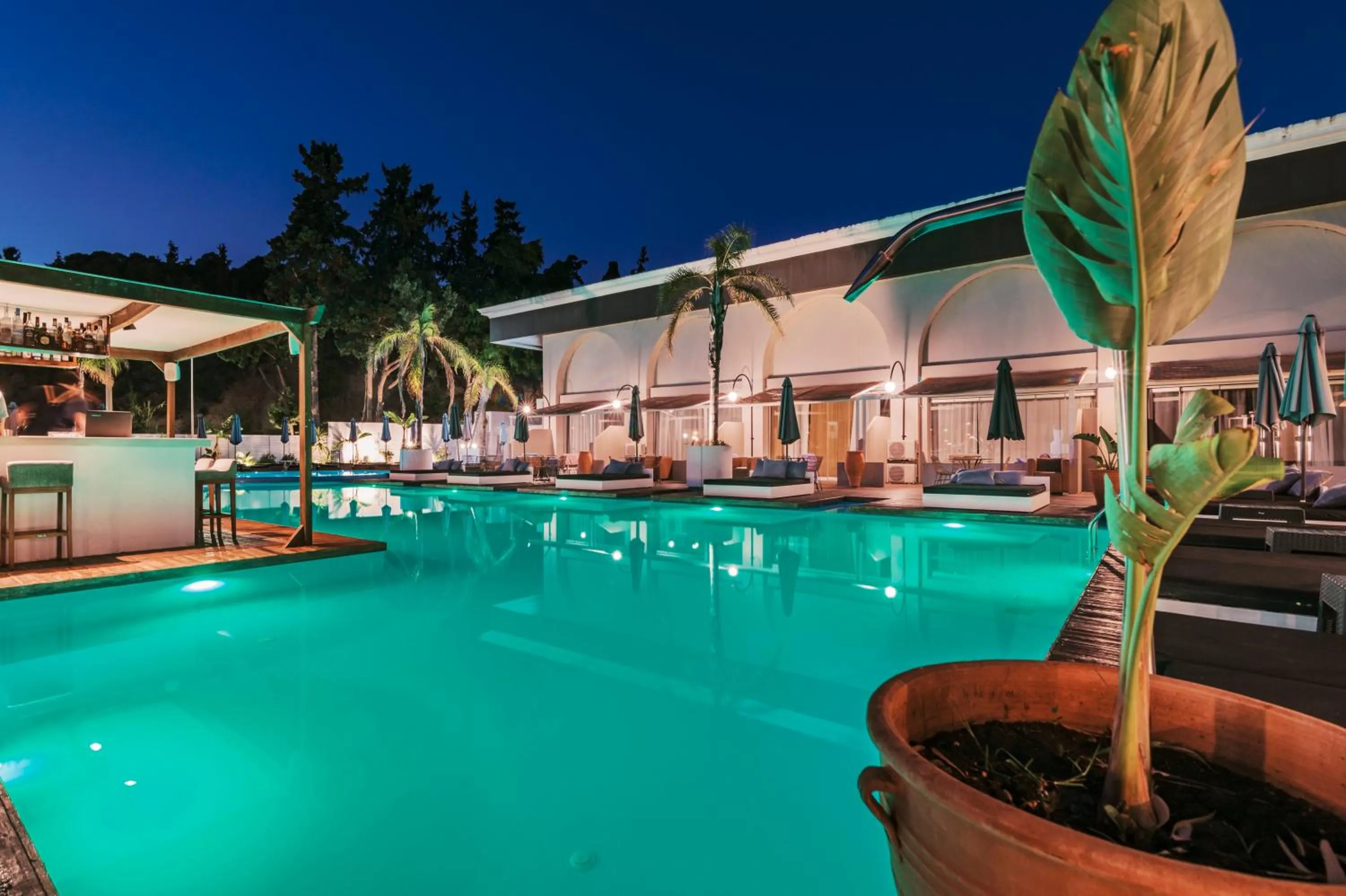 Pool view in Bamboo Suites Hotel - Adults Only