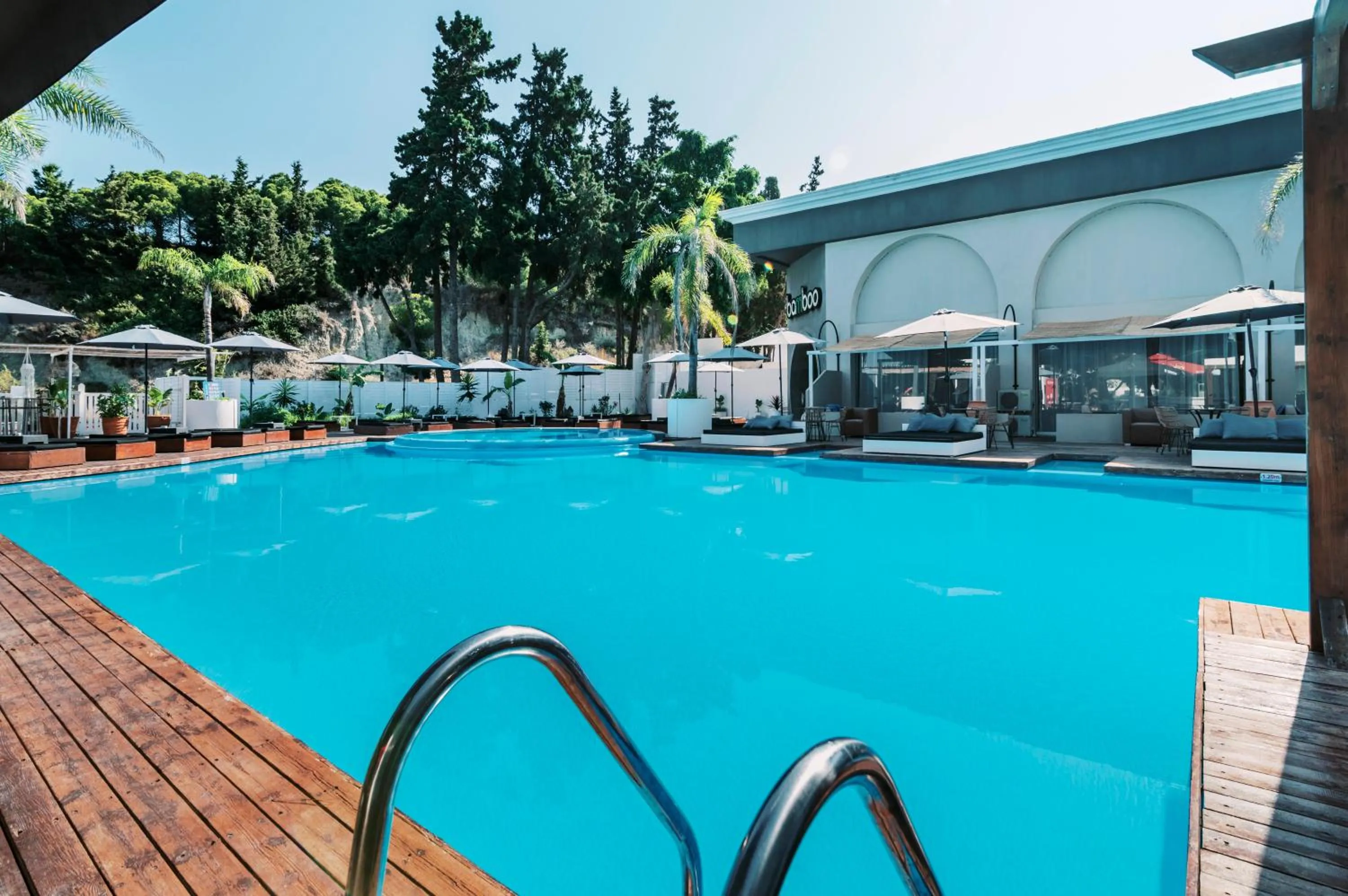 Pool view in Bamboo Suites Hotel - Adults Only