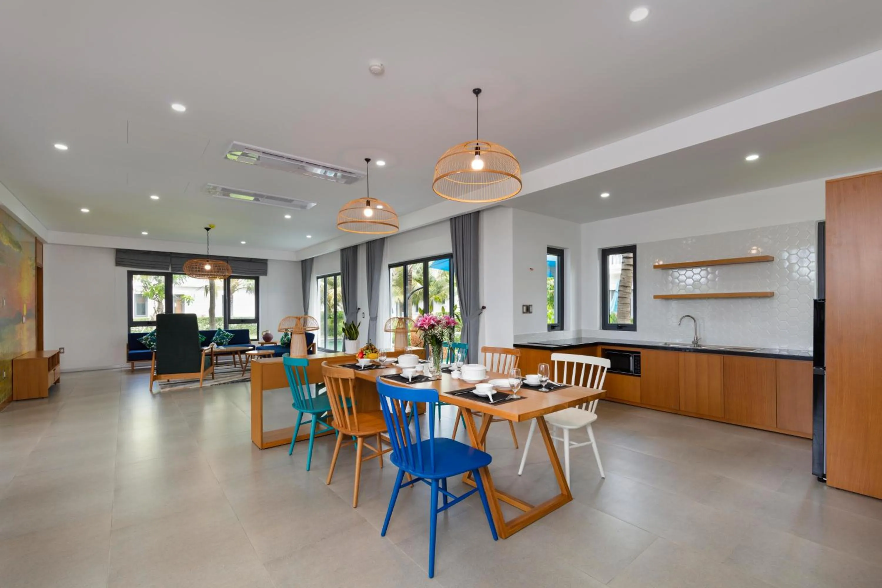 Kitchen or kitchenette in Le Palmier Ho Tram Resort - Beachfront with Private Beach