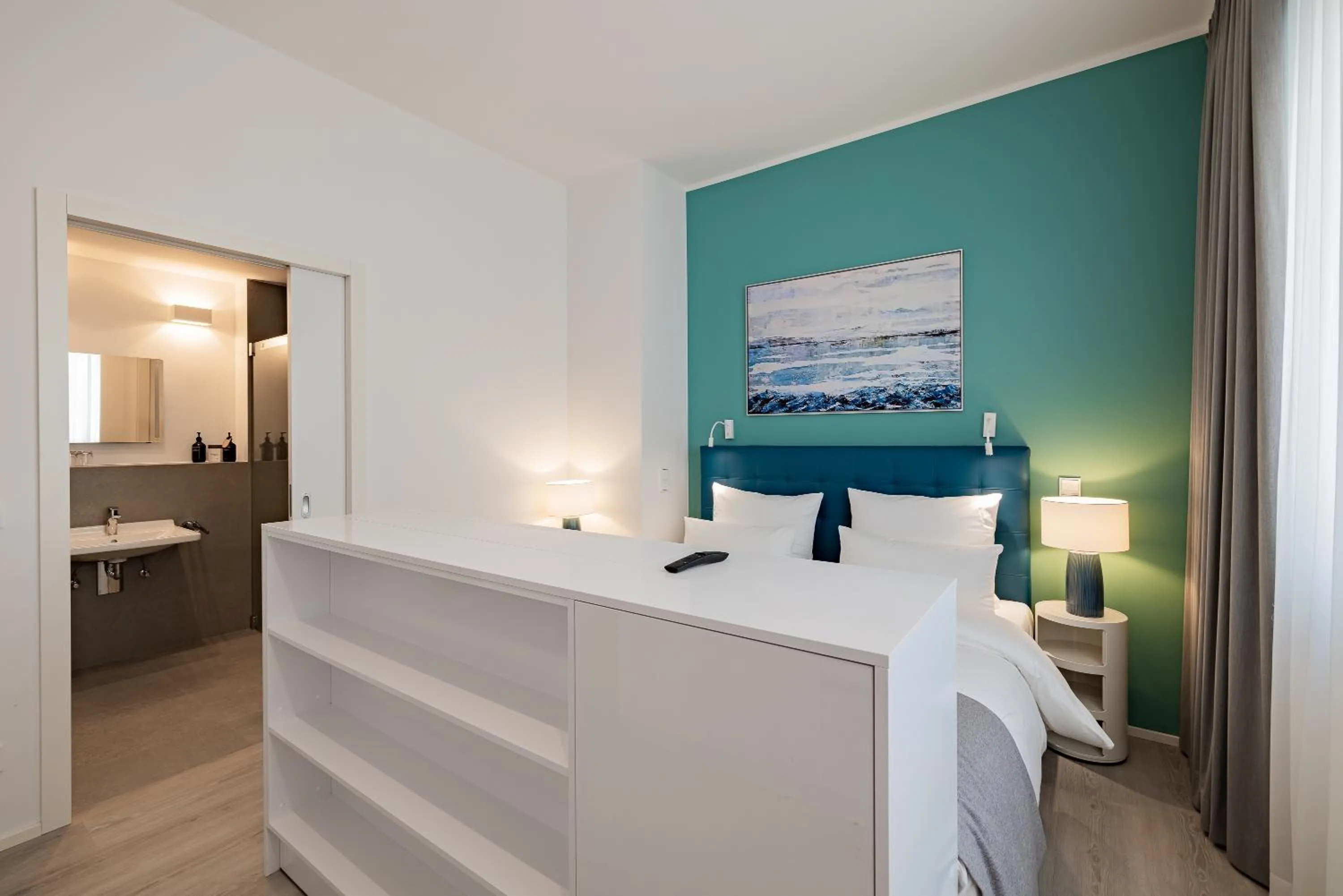 Bed in ATLANTIC Grand Hotel Travemünde