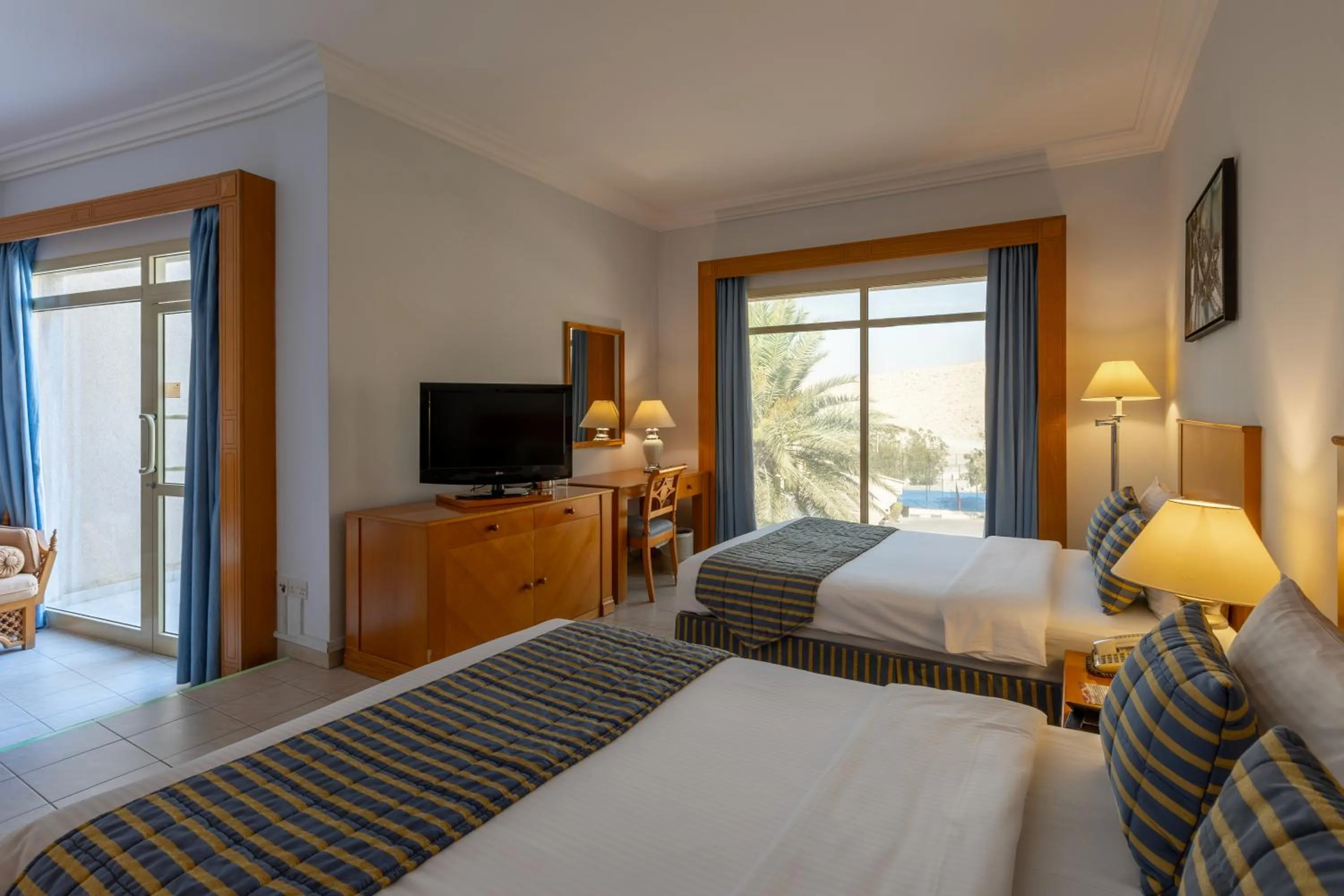 Bed in Atana Khasab Hotel