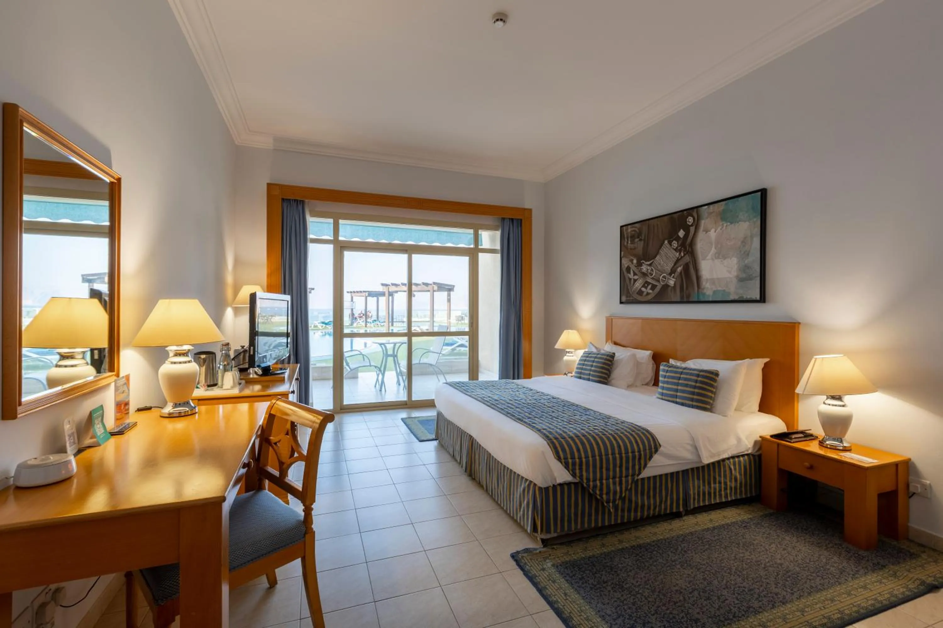 Bed in Atana Khasab Hotel