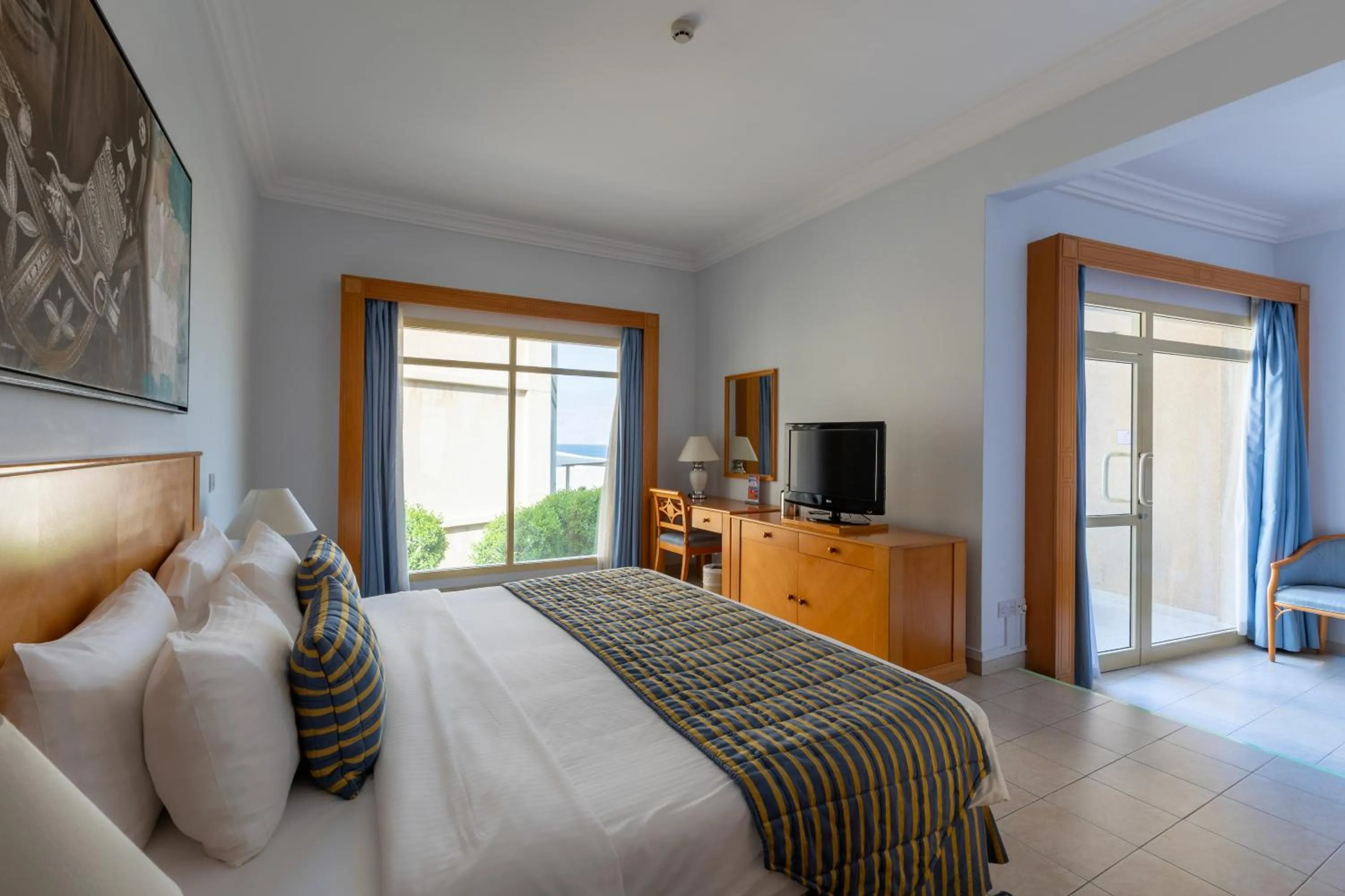 Bed in Atana Khasab Hotel