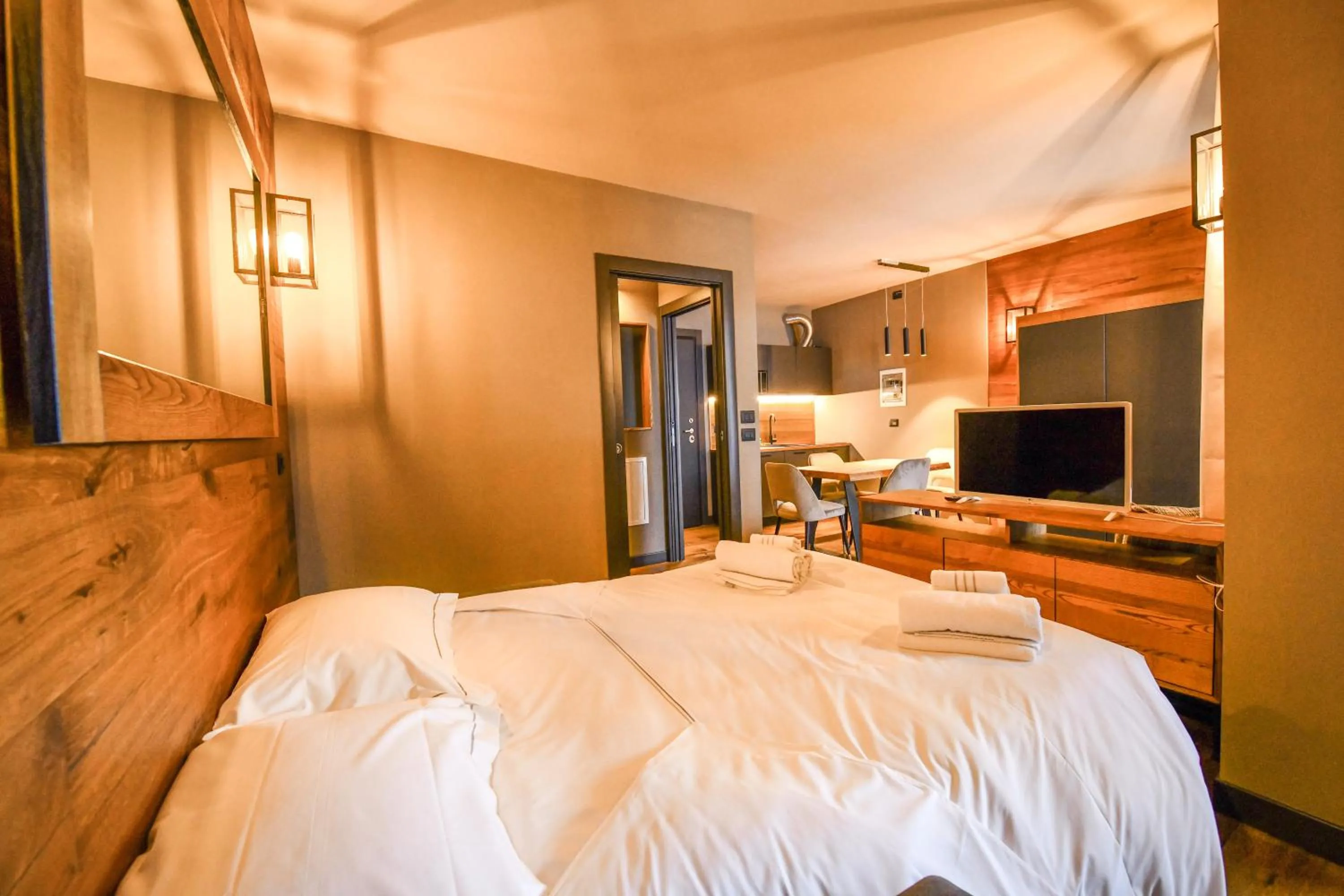Bed in Chalet Everest - Luxury Apartments