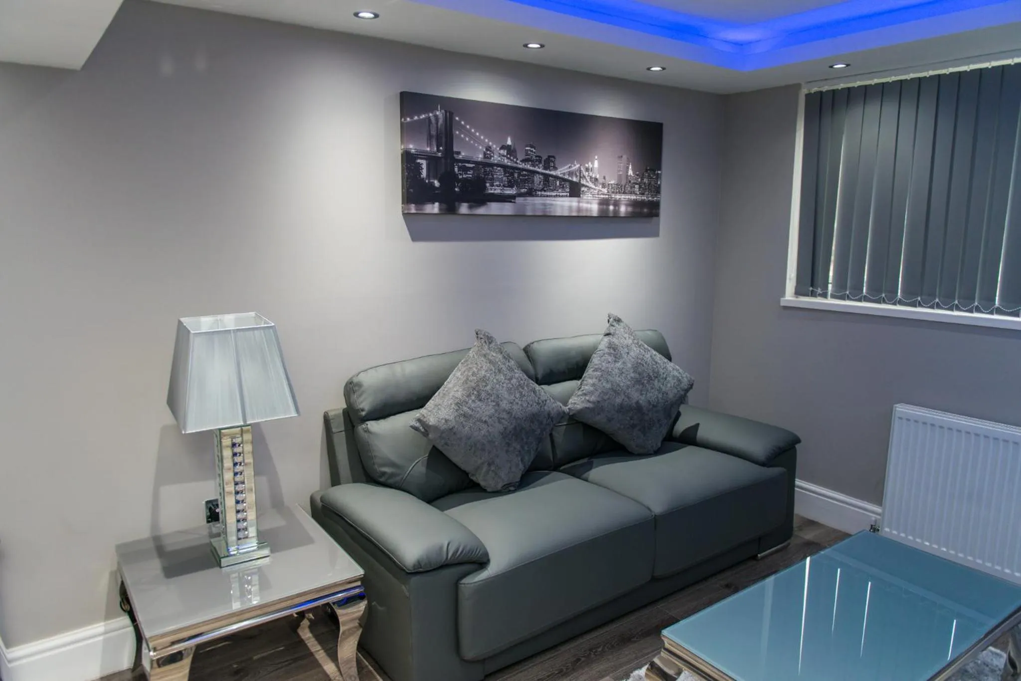 Living room in Aphrodite Suites Huddersfield