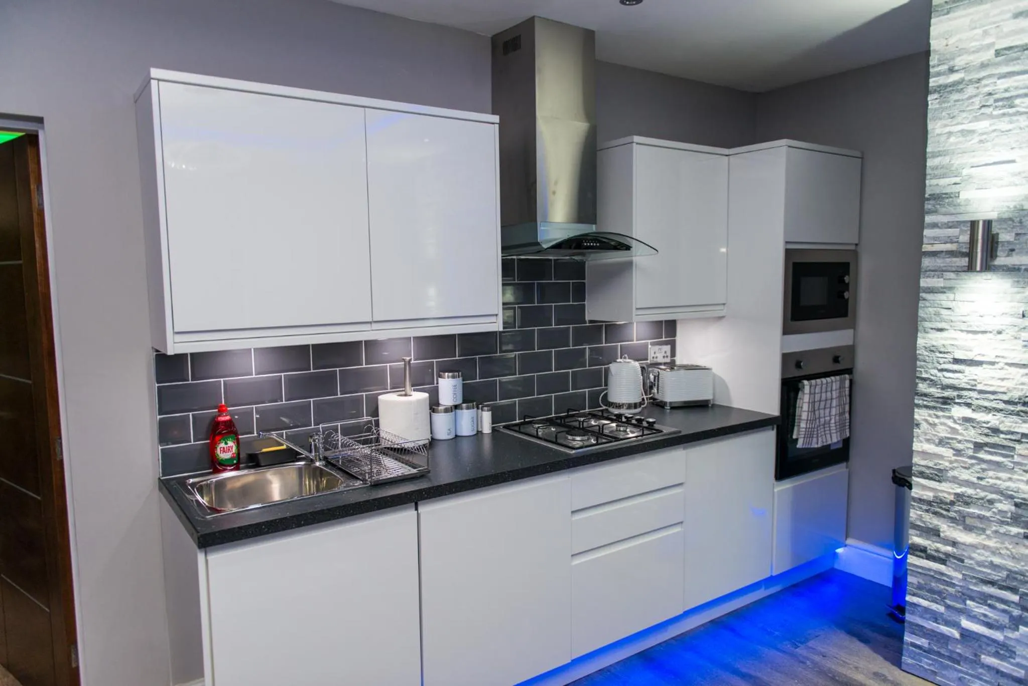 Kitchen or kitchenette in Aphrodite Suites Huddersfield