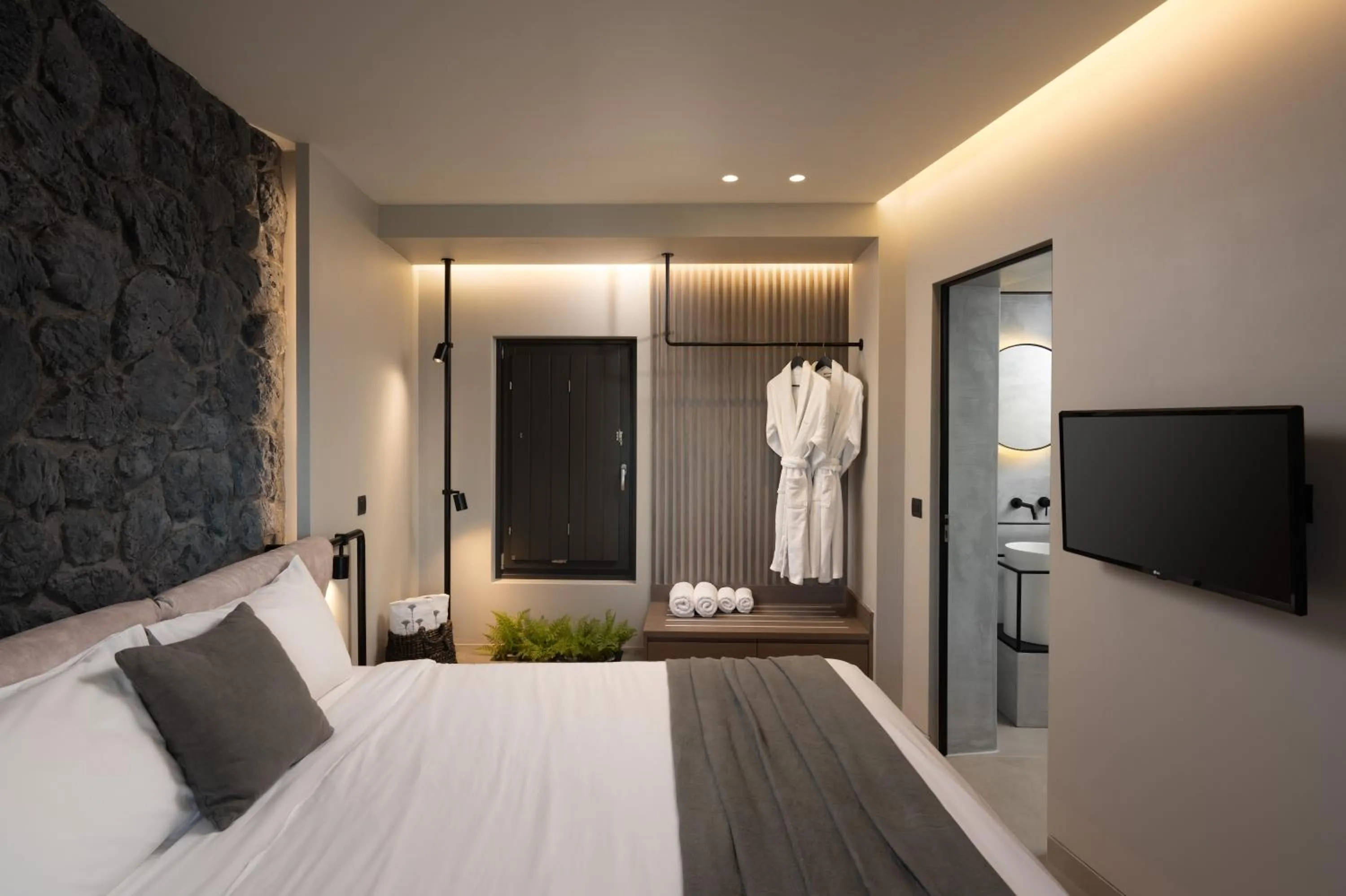 Bed in Apikia Santorini