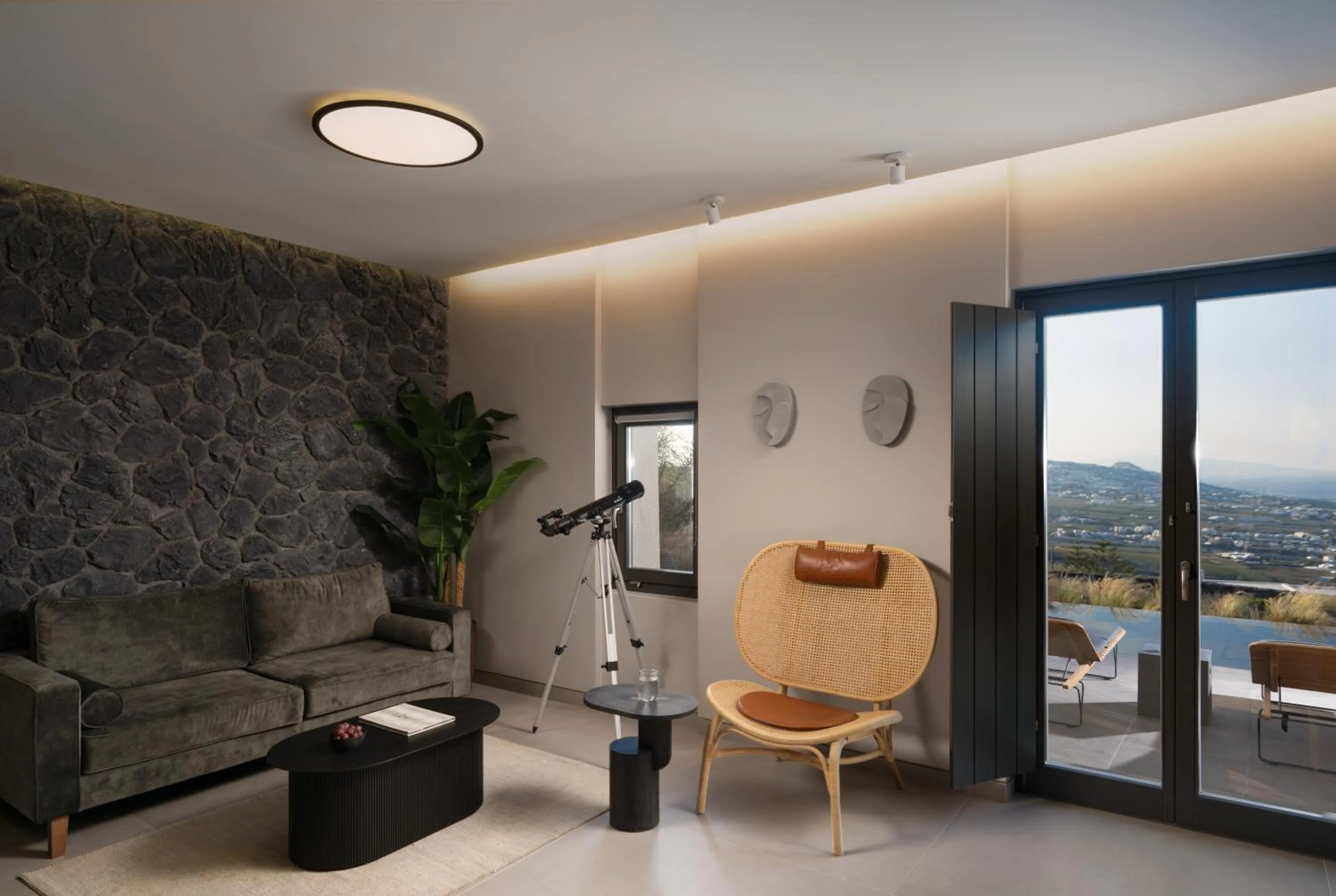 Living room in Apikia Santorini