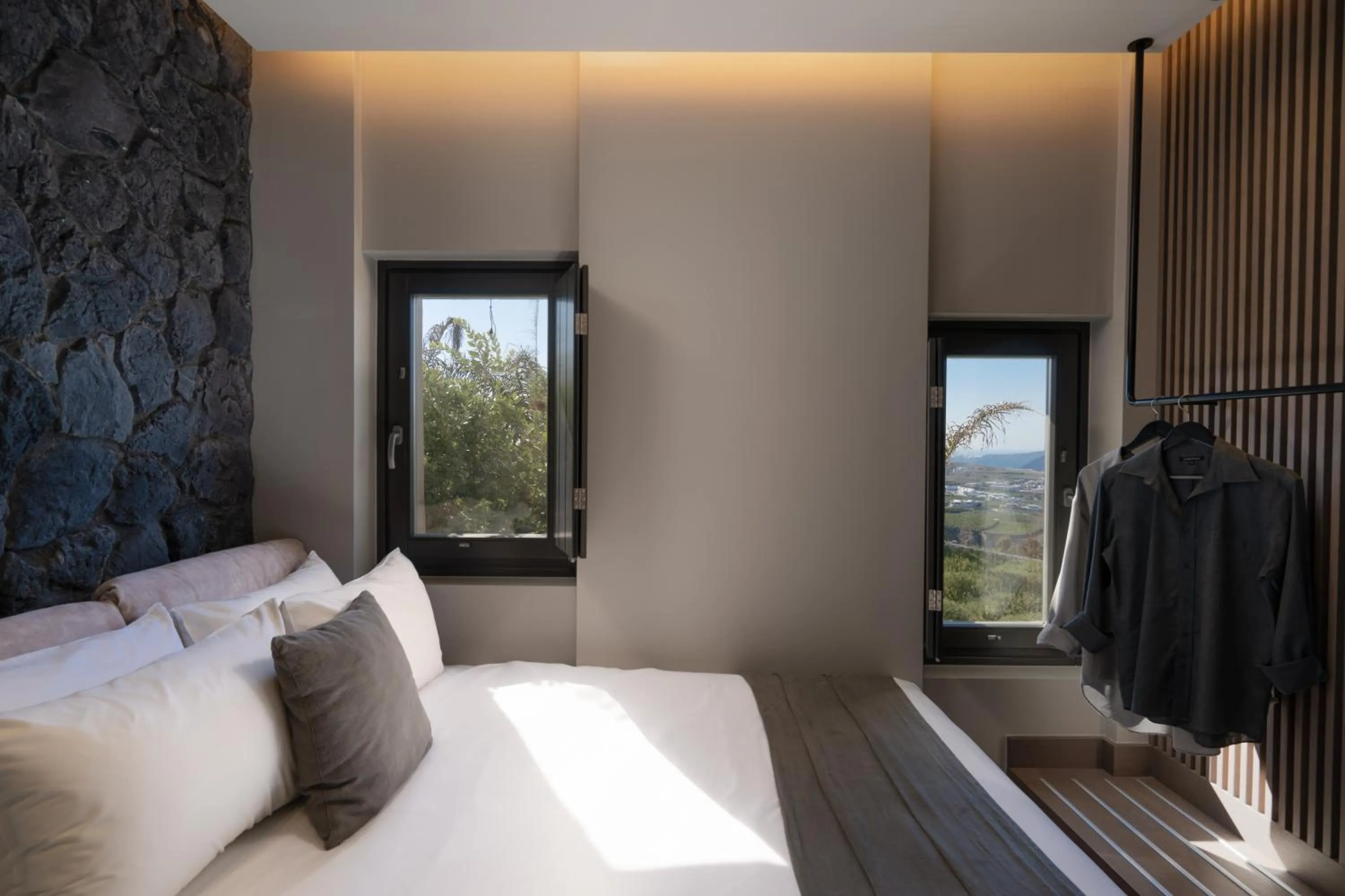 Bed in Apikia Santorini