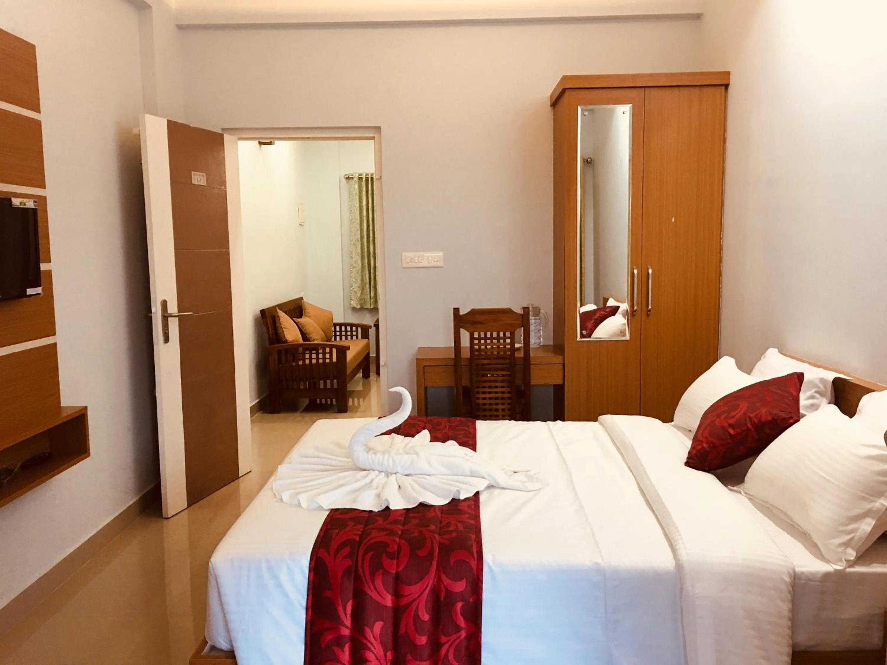 Bed in T Homes Thekkady