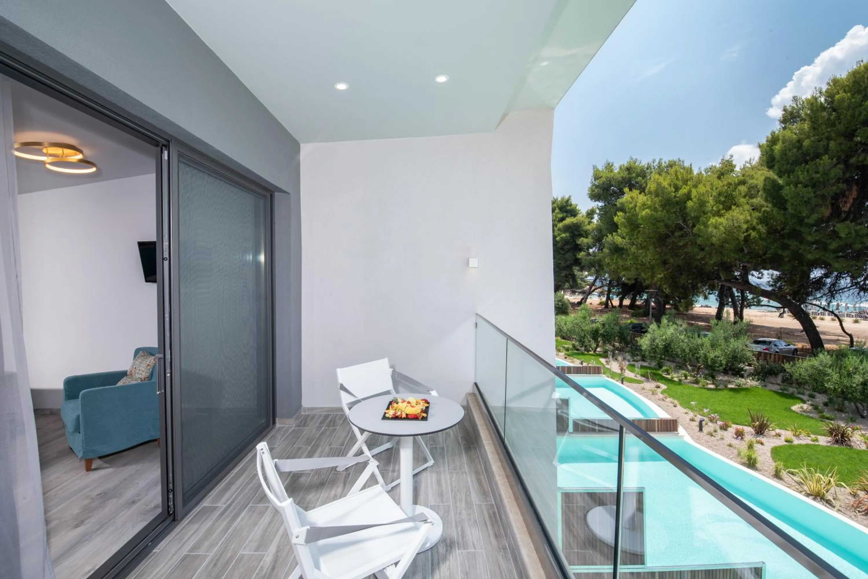 Balcony/Terrace in Lagomandra Luxury Suites with Private Pools