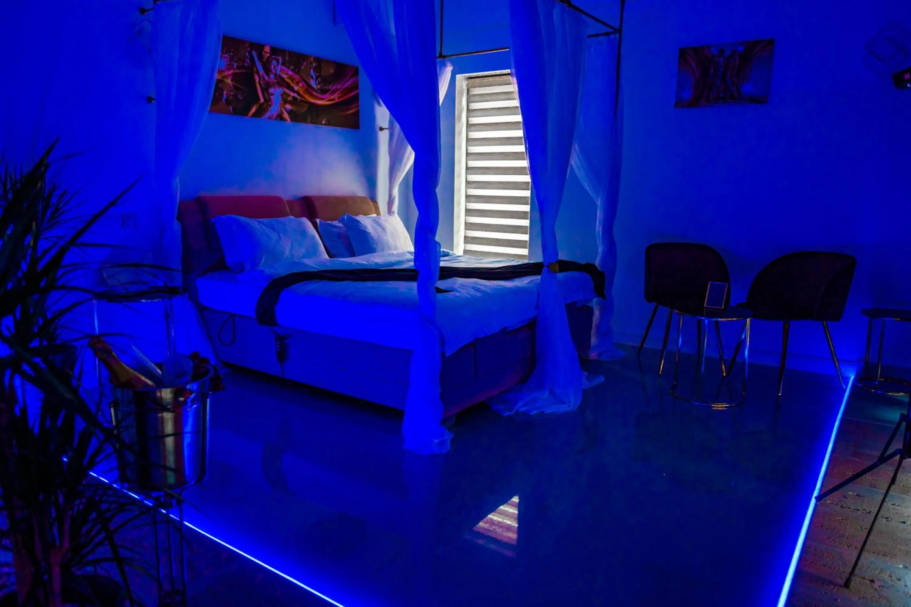 Bed in Puzzle Apartaments&Studios