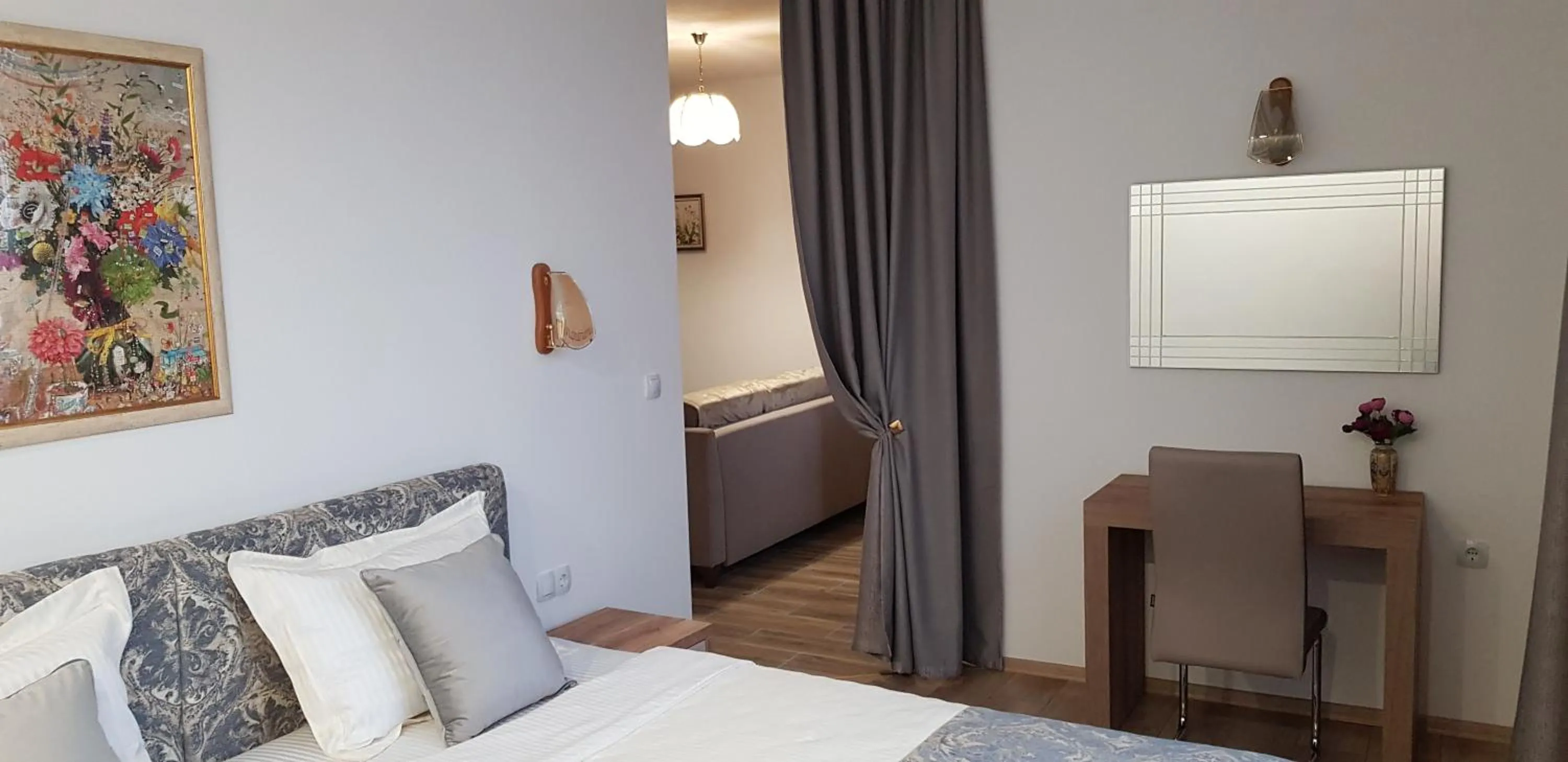 Seating area, Bed in Aparthotel Olympus Plaza - SPA & Indoor Pool