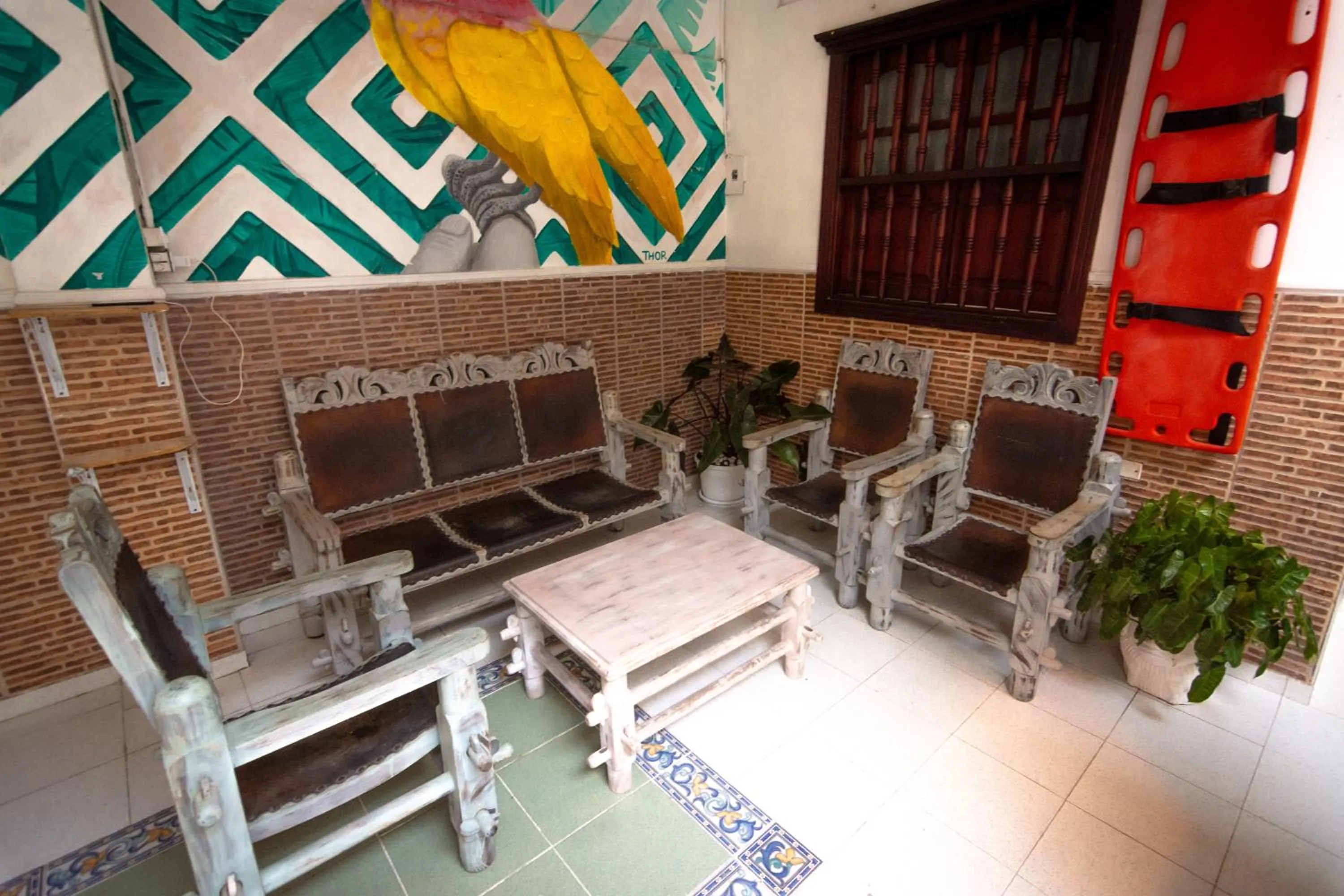 Seating area in Hotel Mangata