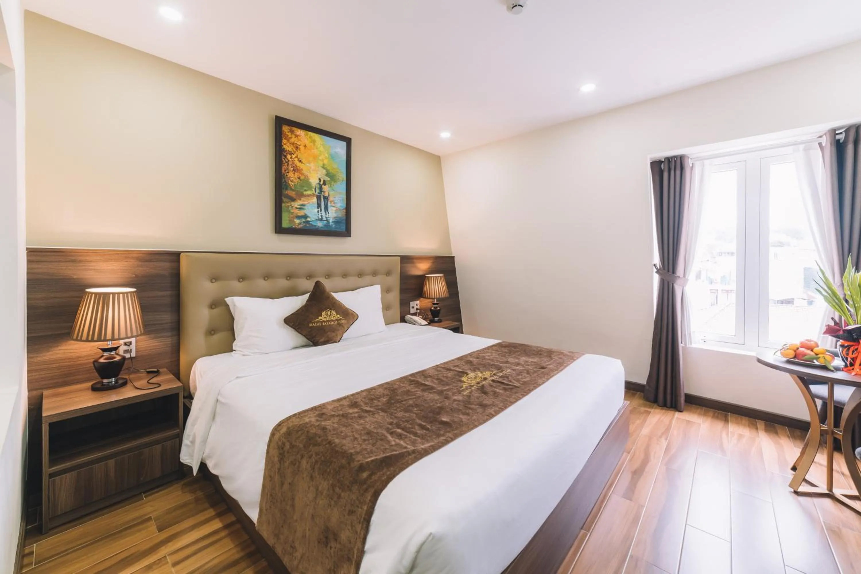 Bed in Dalat Paradise Hotel